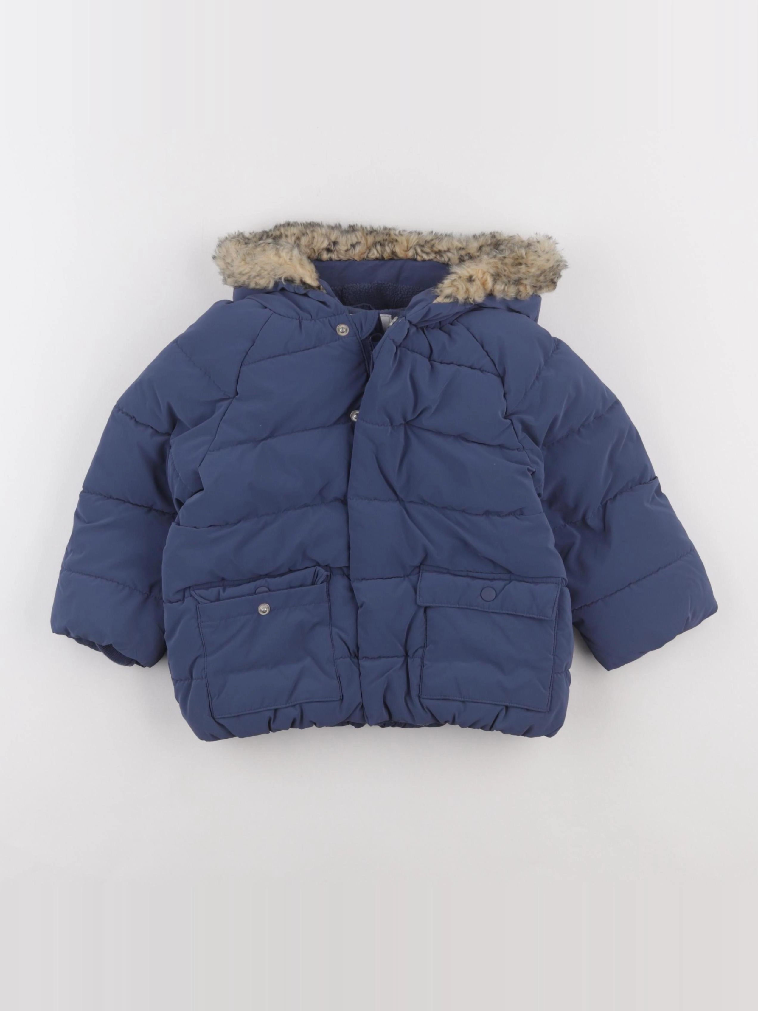 Vertbaudet - doudoune bleu - 36 mois