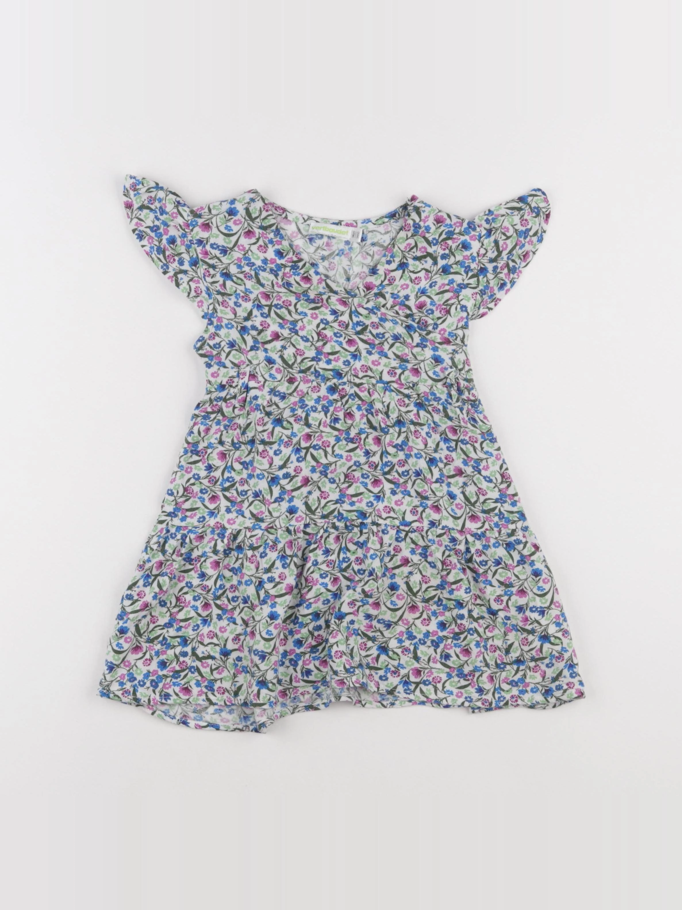 Vertbaudet - robe rose, bleu - 3 ans