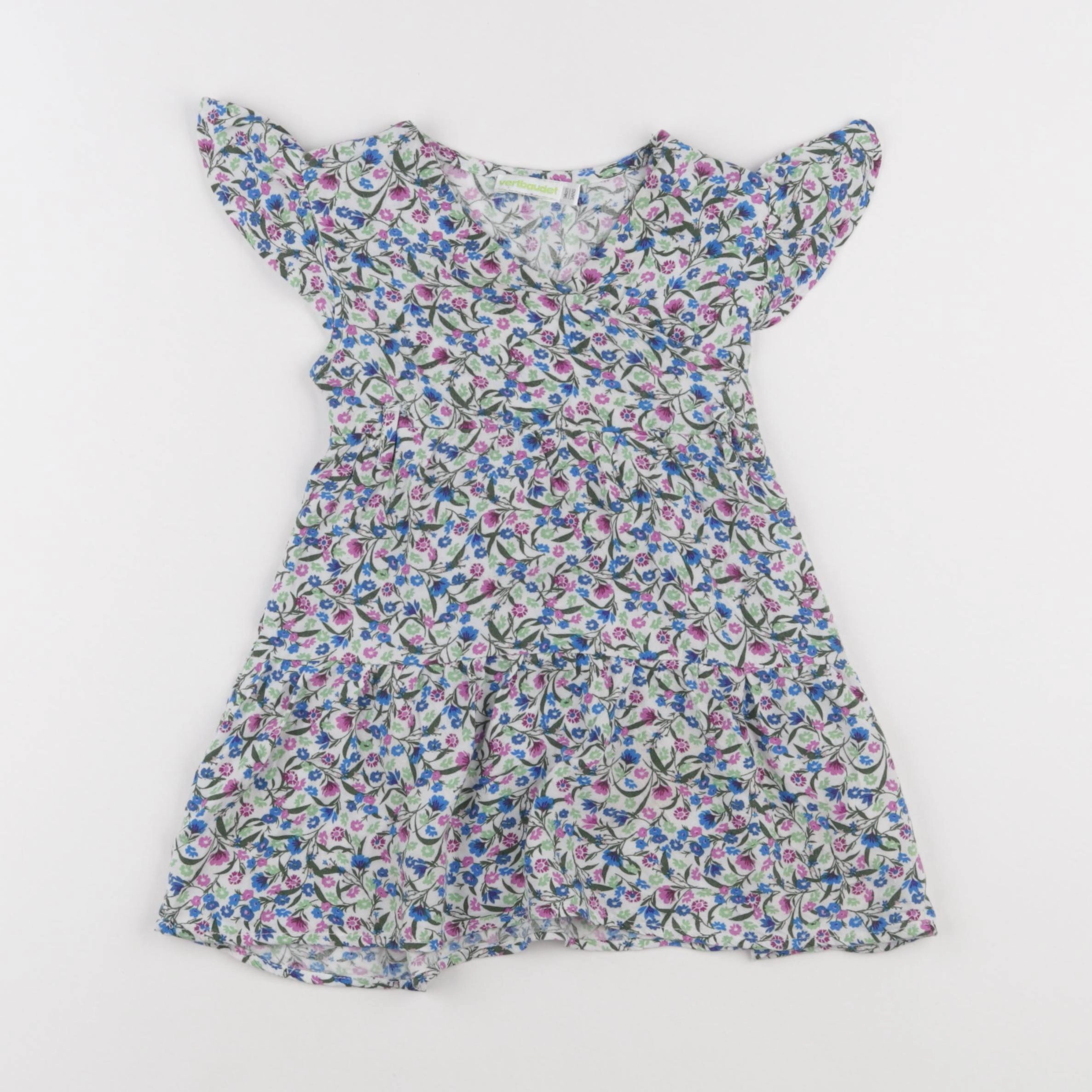 Vertbaudet - robe rose, bleu - 3 ans