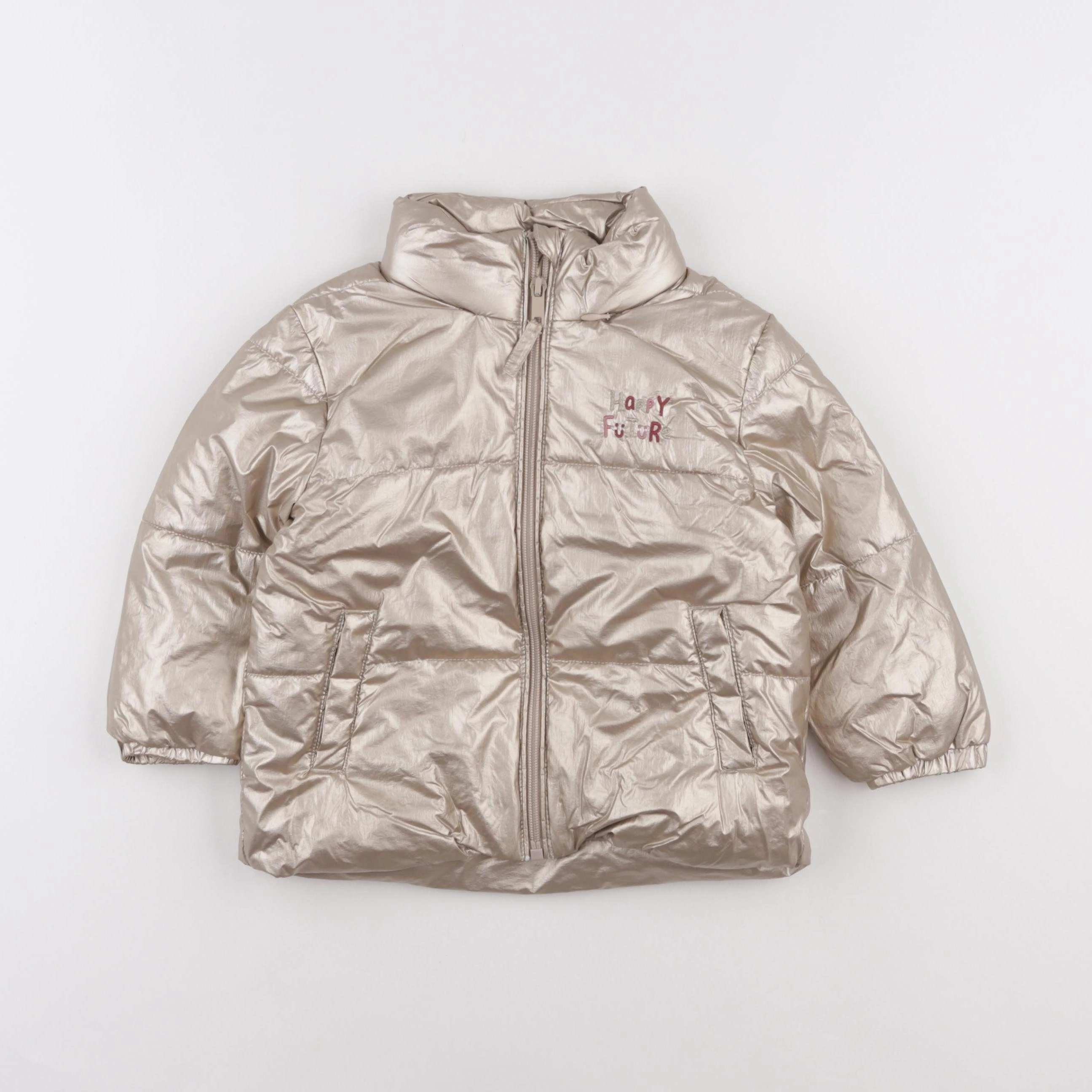 Vertbaudet - doudoune or - 3 ans