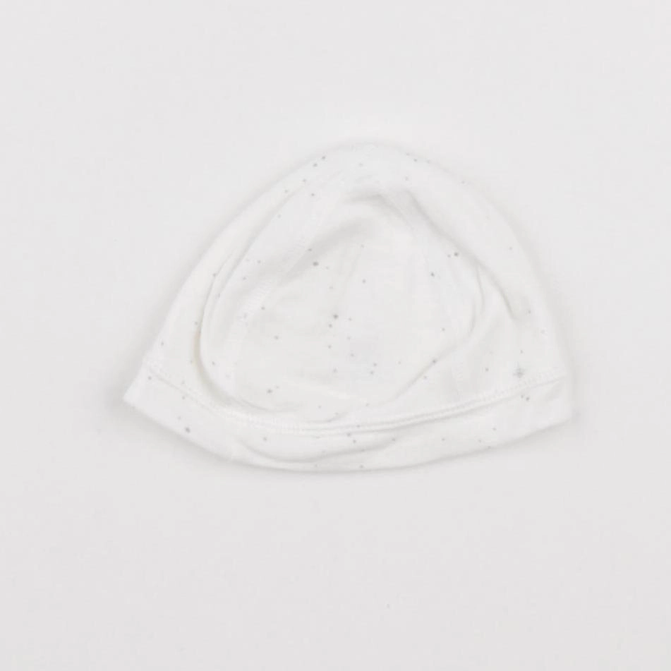 Petit Bateau - bonnet blanc, argent - 3 mois