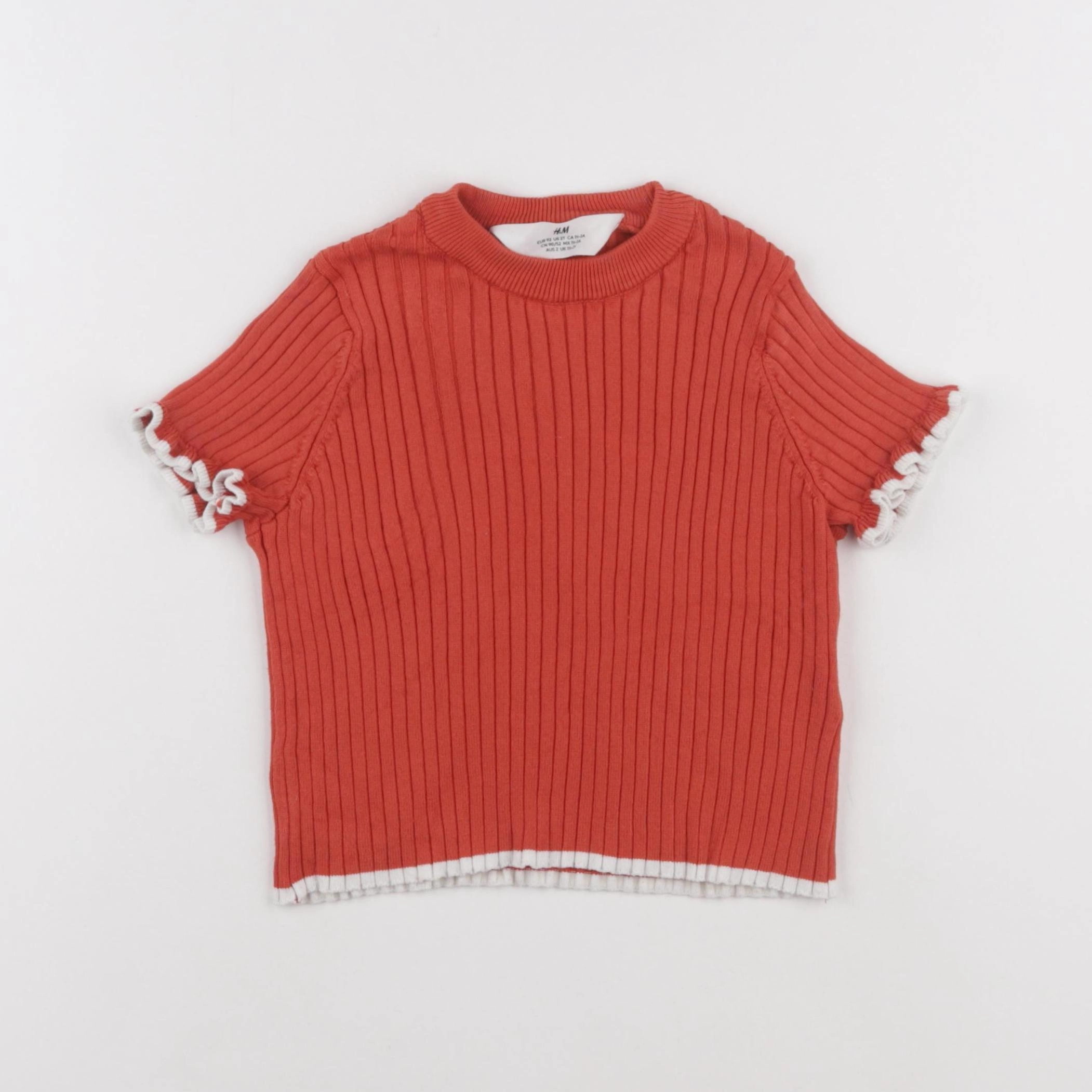 H&M - tee-shirt rouge - 18/24 mois