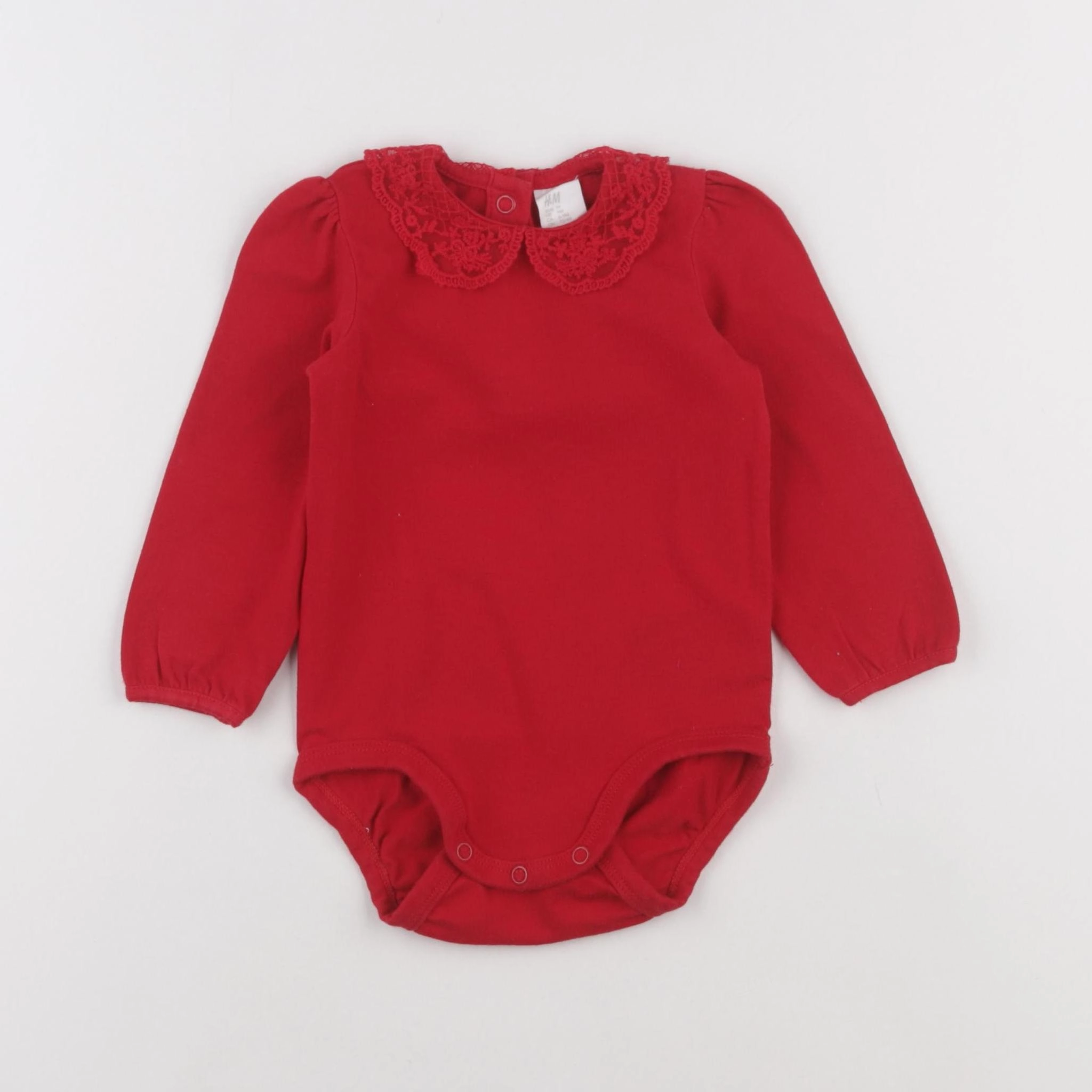 H&M - body à col rouge - 9 mois