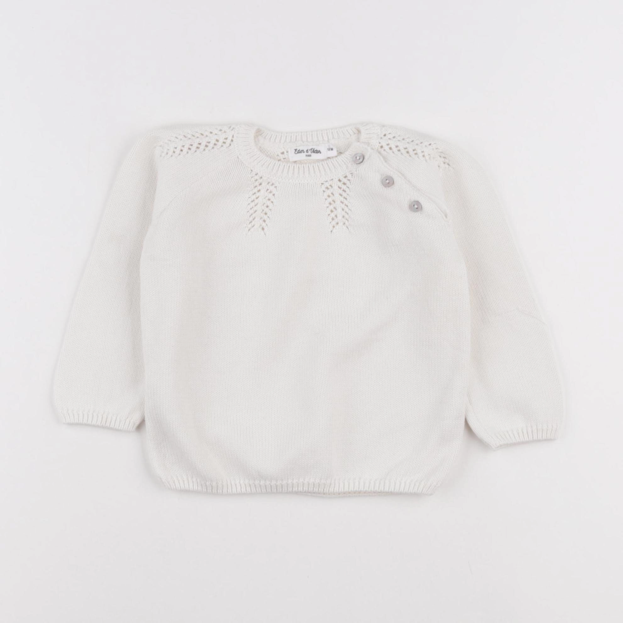 Eden & Victor - pull blanc - 18 mois