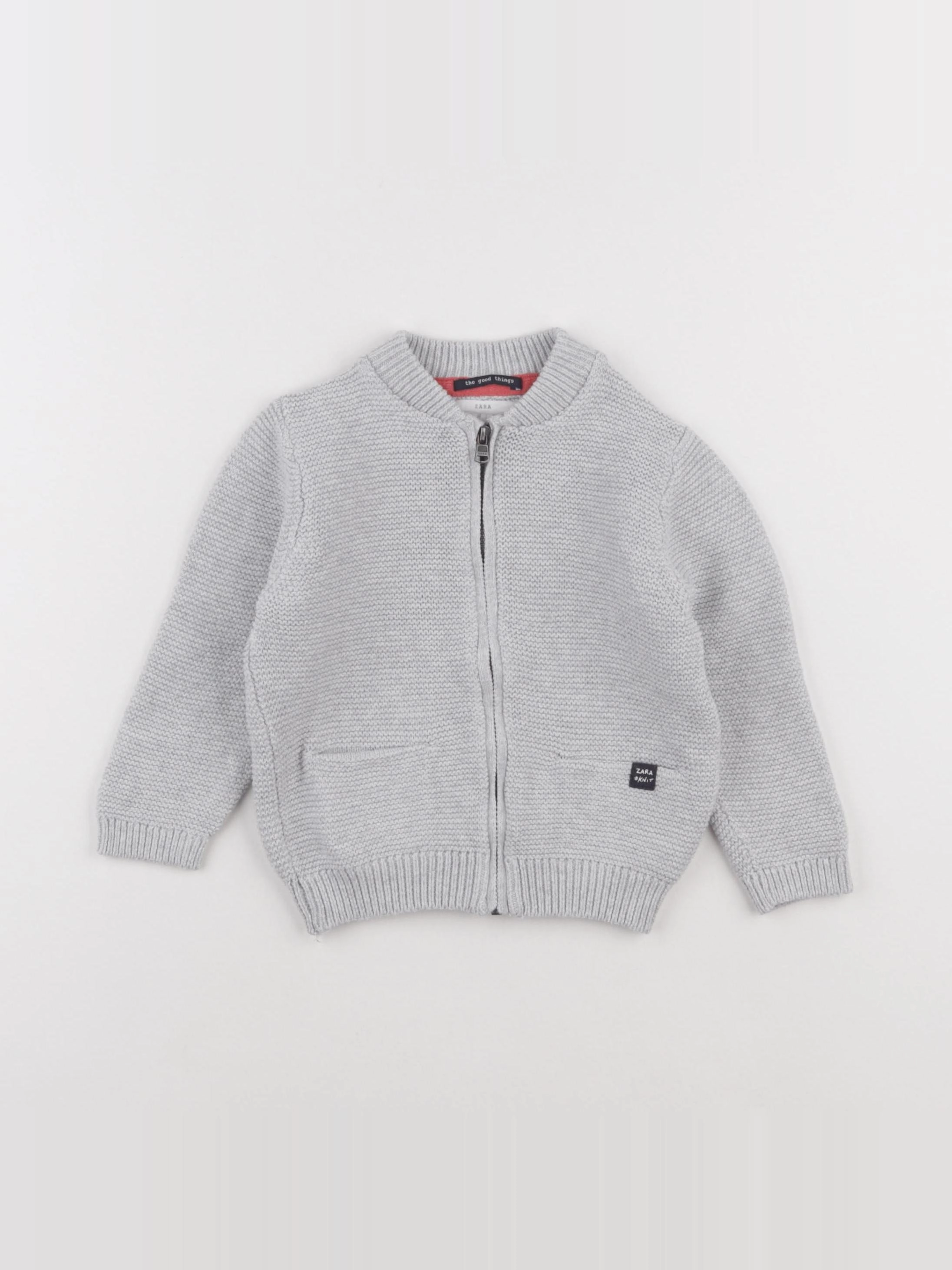 Zara - gilet gris - 18/24 mois