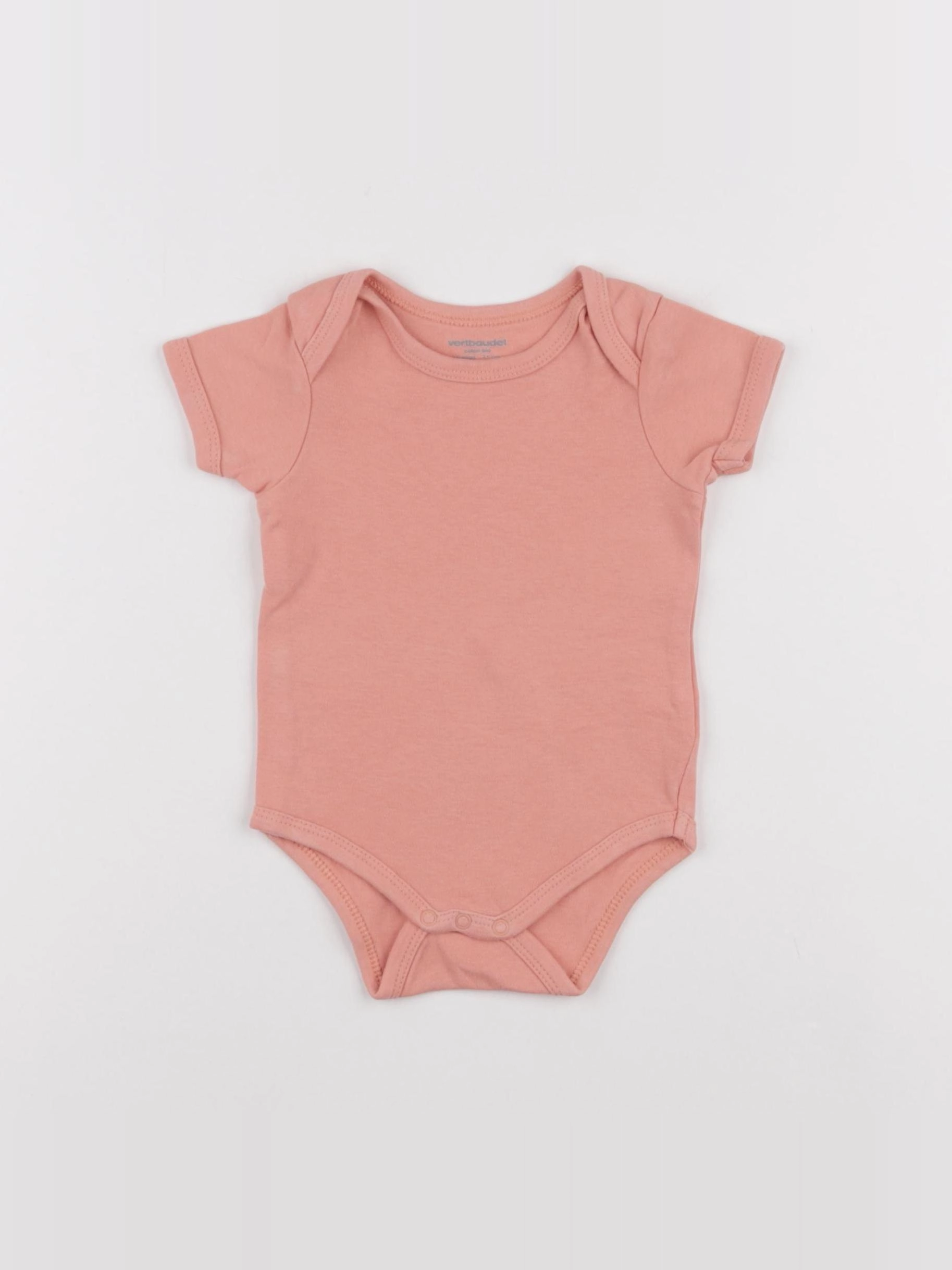 Vertbaudet - body rose - 9 mois