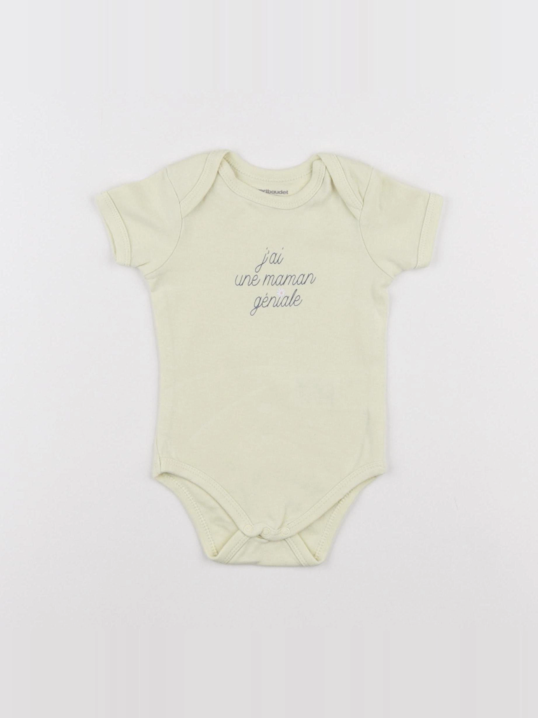 Vertbaudet - body jaune - 9 mois