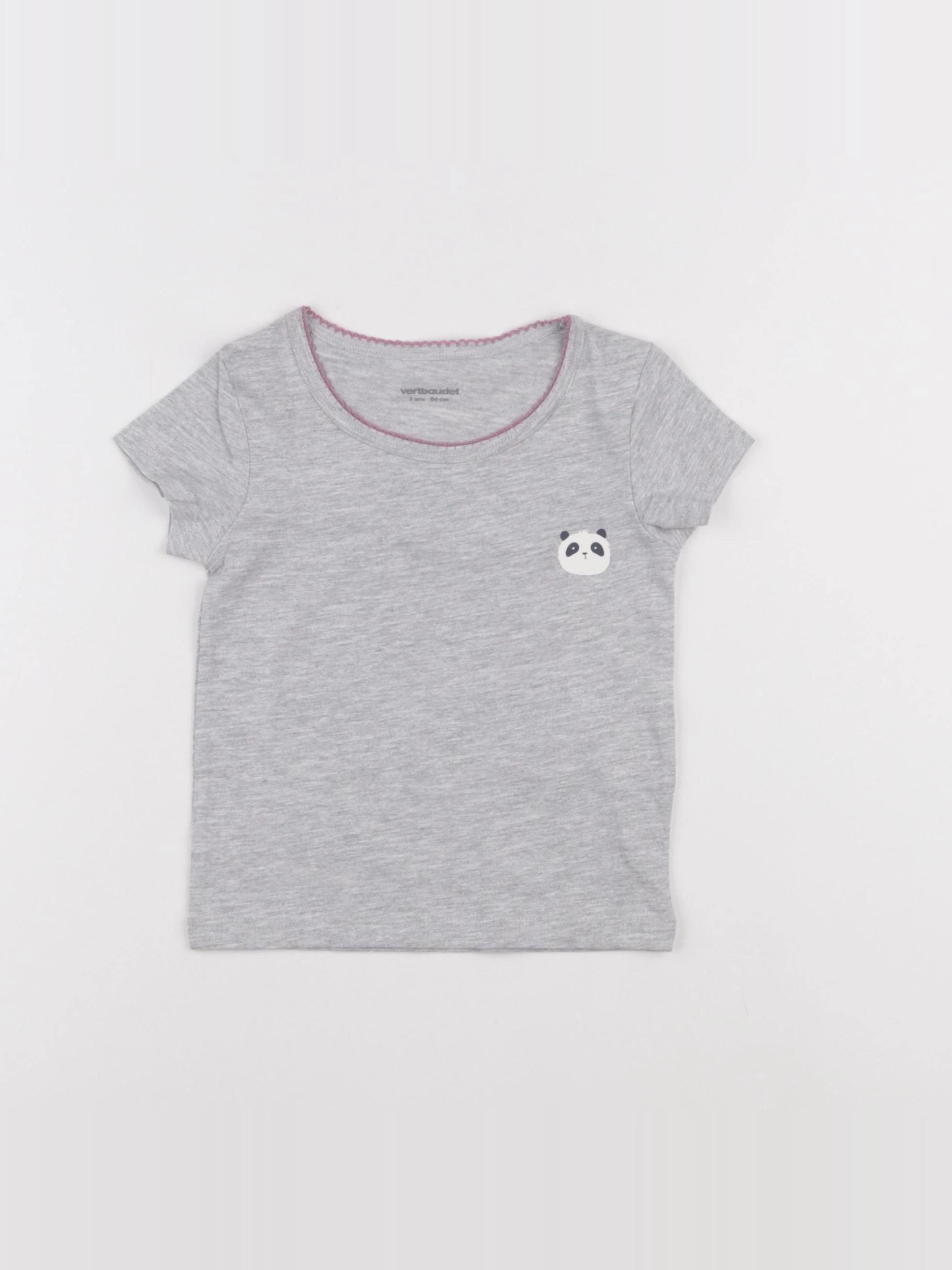 Vertbaudet - maillot de corps gris - 2 ans