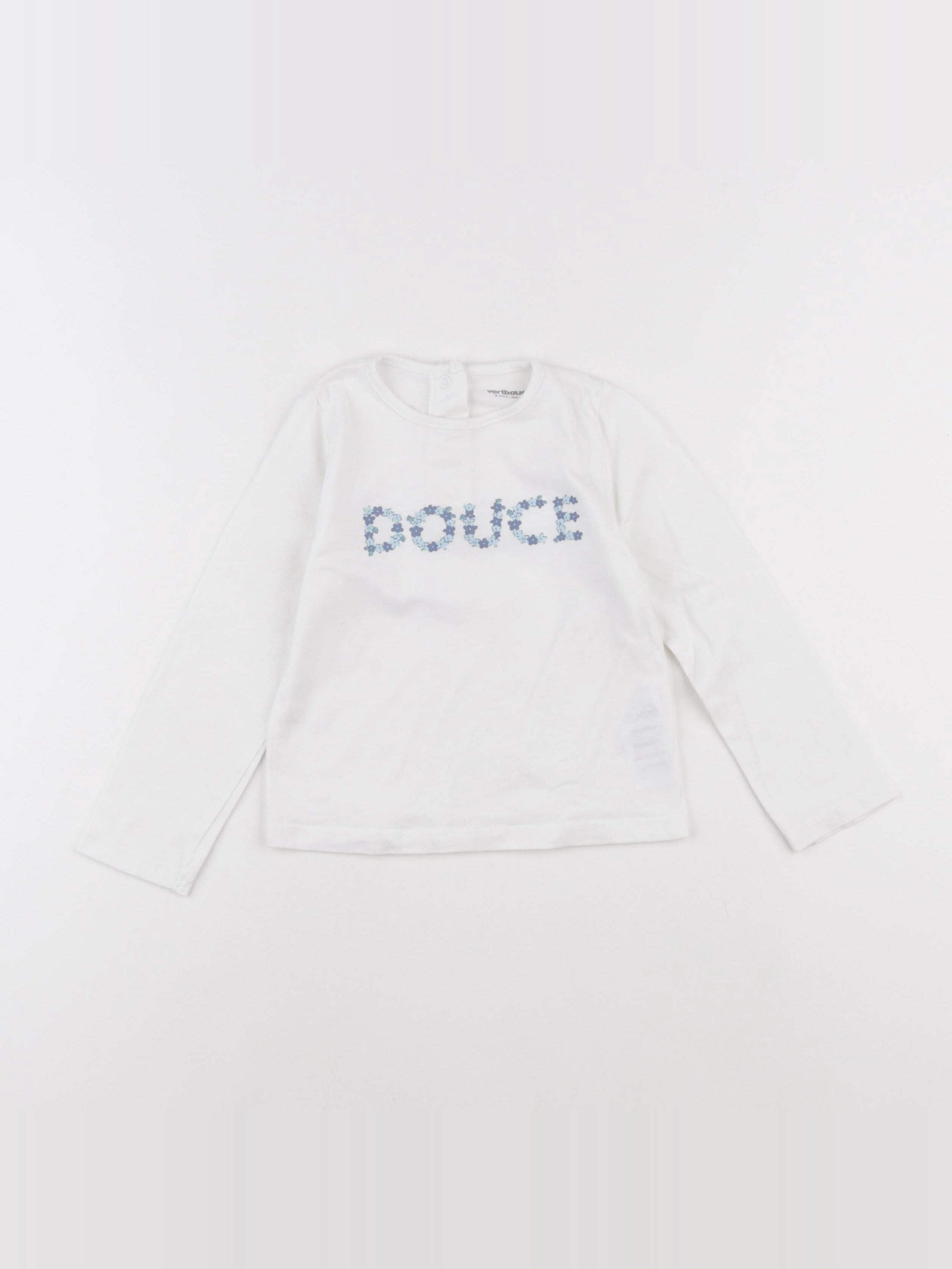 Vertbaudet - tee-shirt blanc - 2 ans