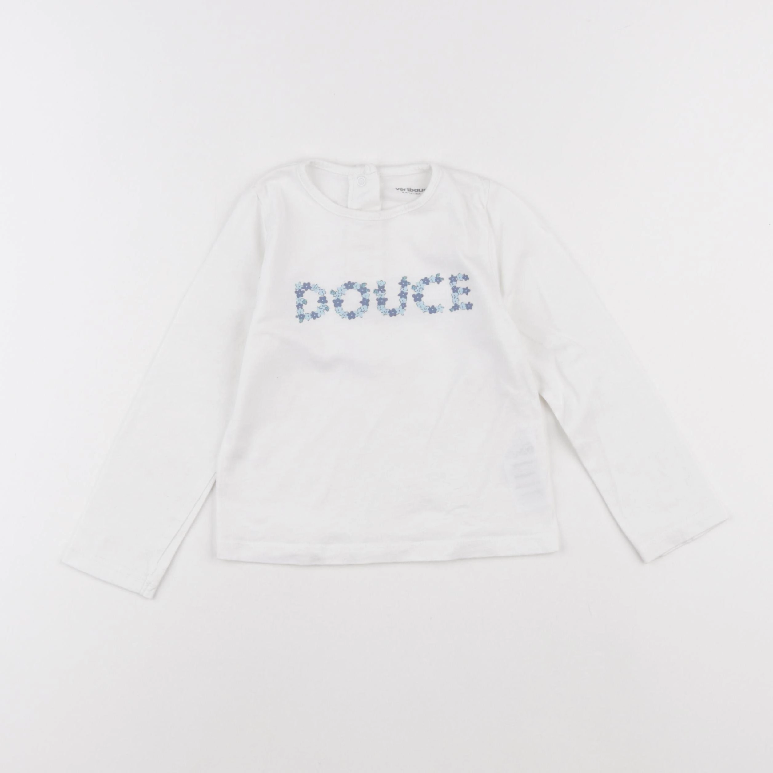Vertbaudet - tee-shirt blanc - 2 ans