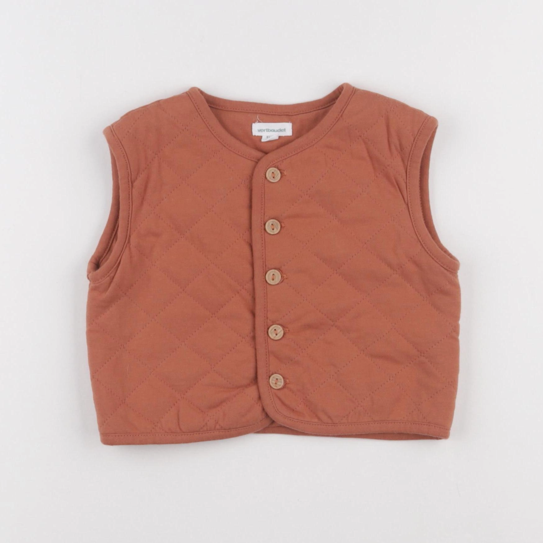 Vertbaudet - gilet marron - 18 mois