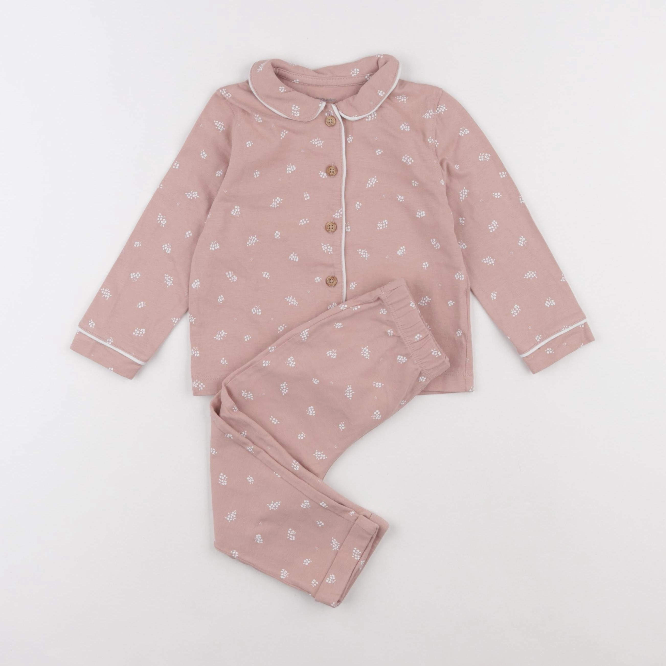 Vertbaudet - pyjama coton rose - 2 ans