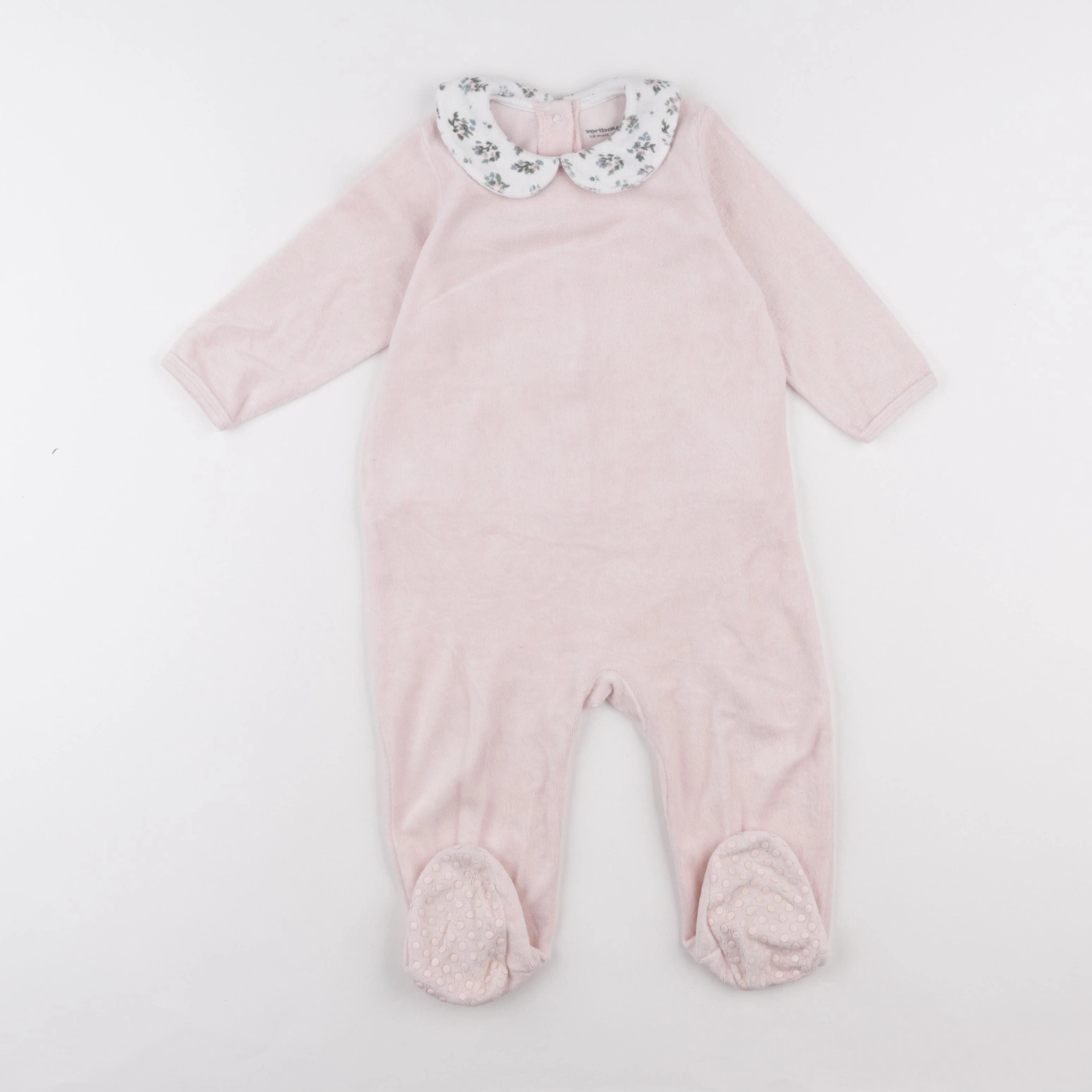 Vertbaudet - pyjama velours rose - 18 mois