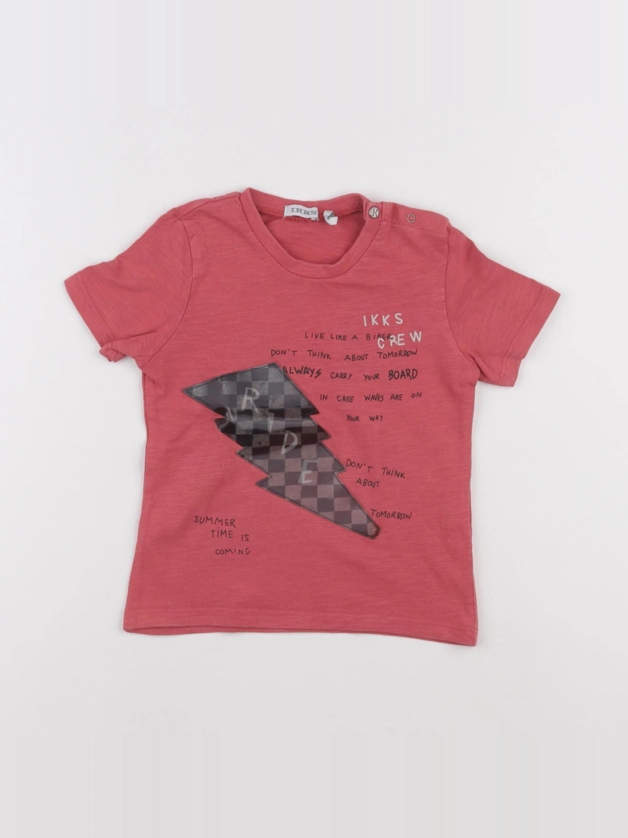 IKKS - tee-shirt rouge - 2 ans