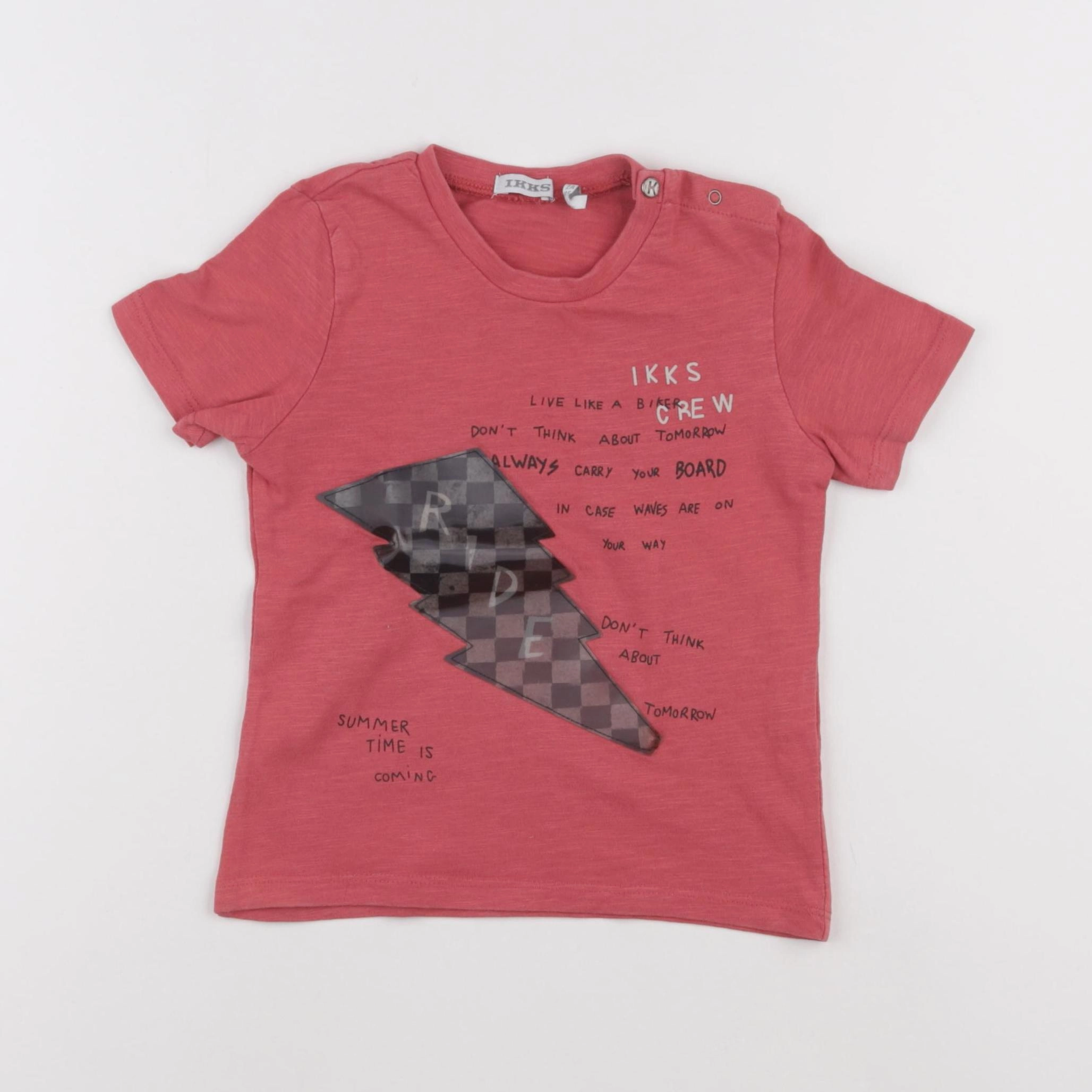 IKKS - tee-shirt rouge - 2 ans