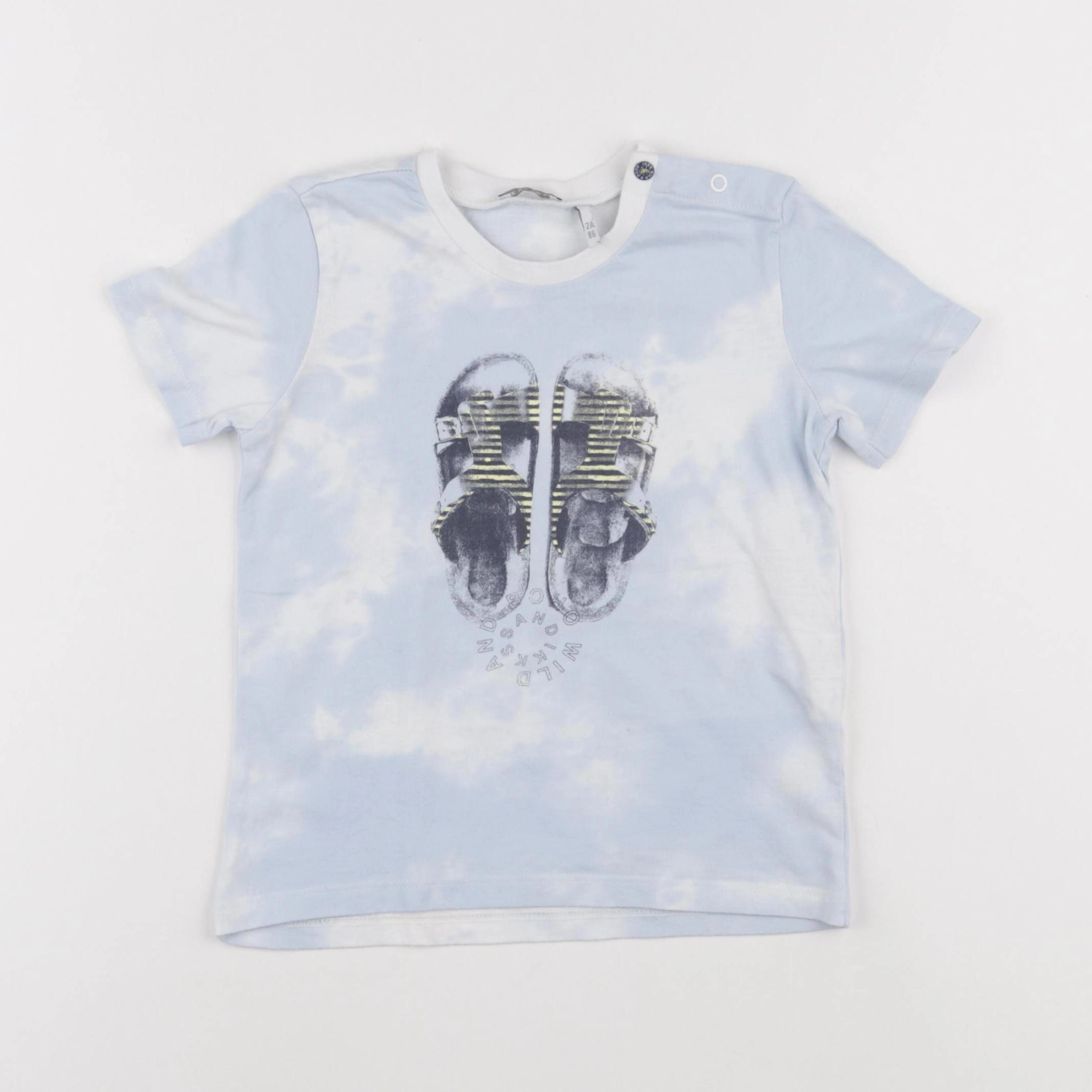 IKKS - tee-shirt bleu - 2 ans
