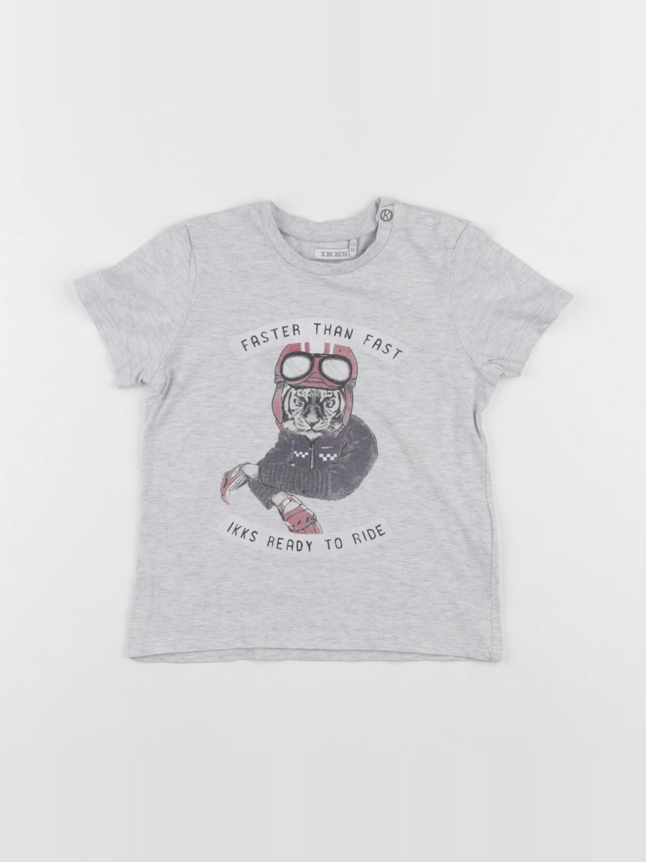 IKKS - tee-shirt gris - 2 ans
