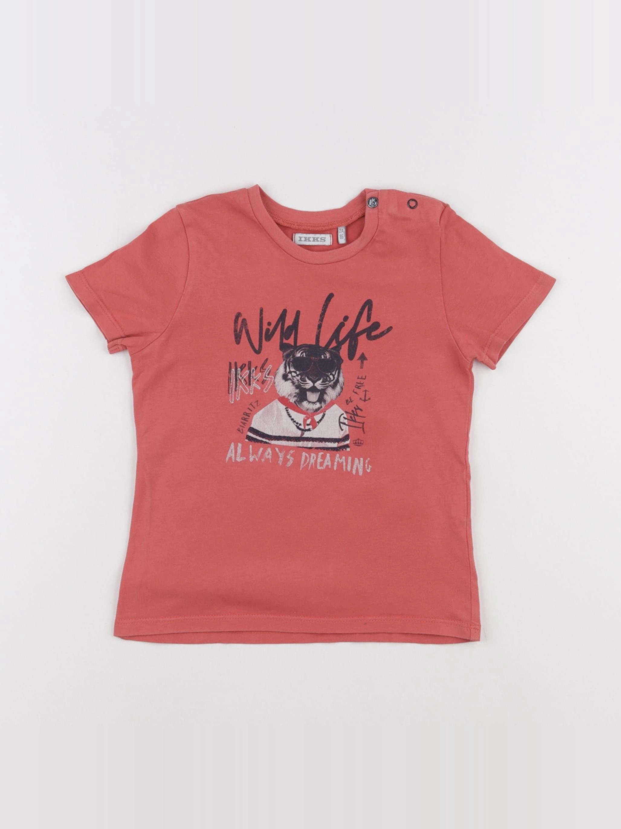 IKKS - tee-shirt rouge - 2 ans