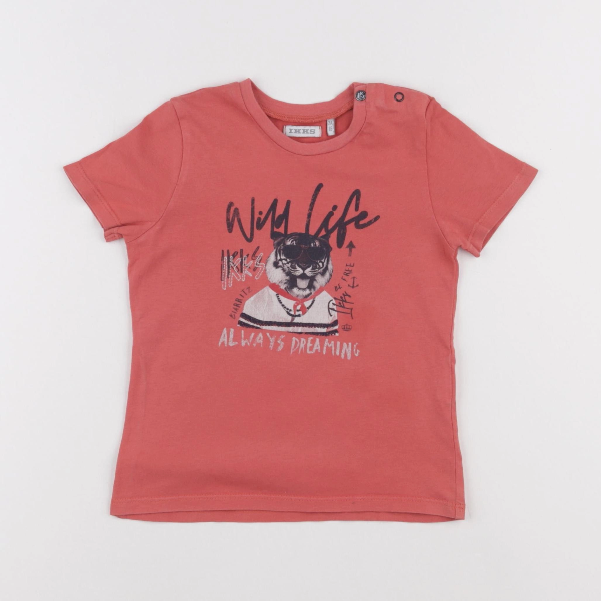 IKKS - tee-shirt rouge - 2 ans