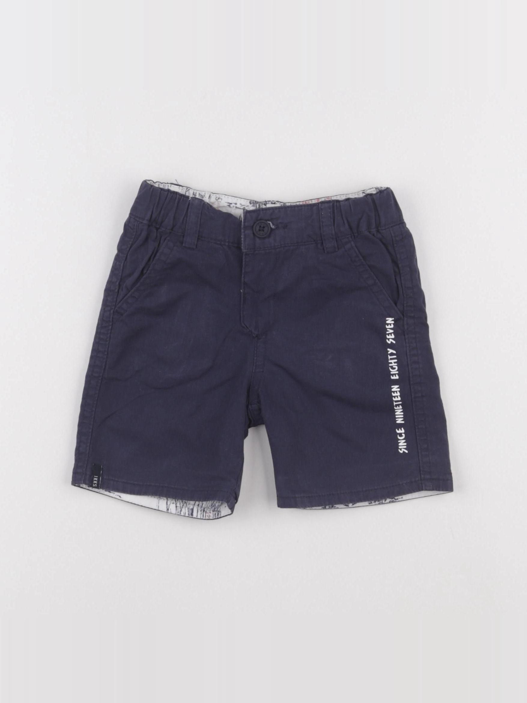 IKKS - short blanc, bleu - 2 ans
