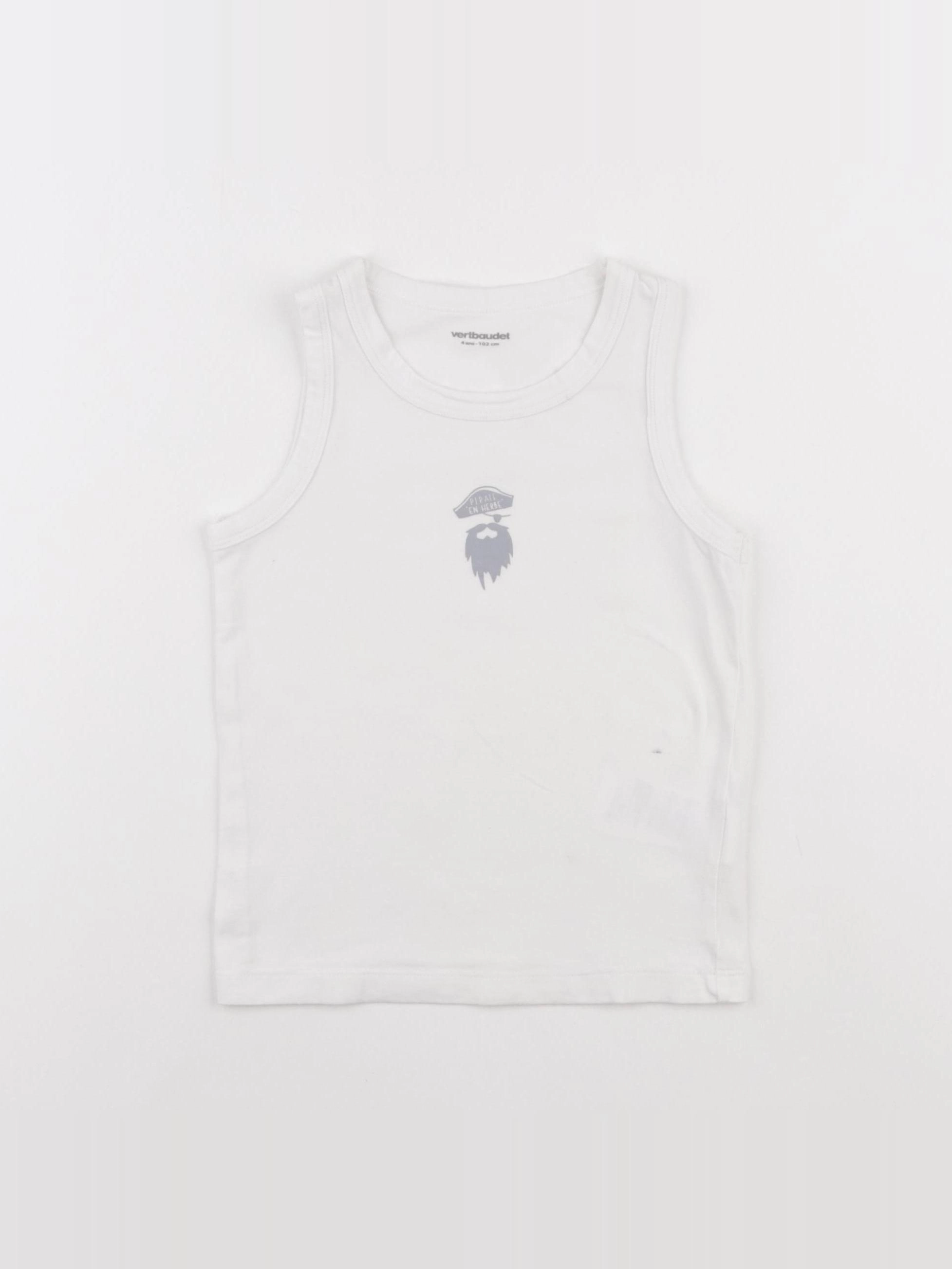 Vertbaudet - débardeur blanc - 4 ans