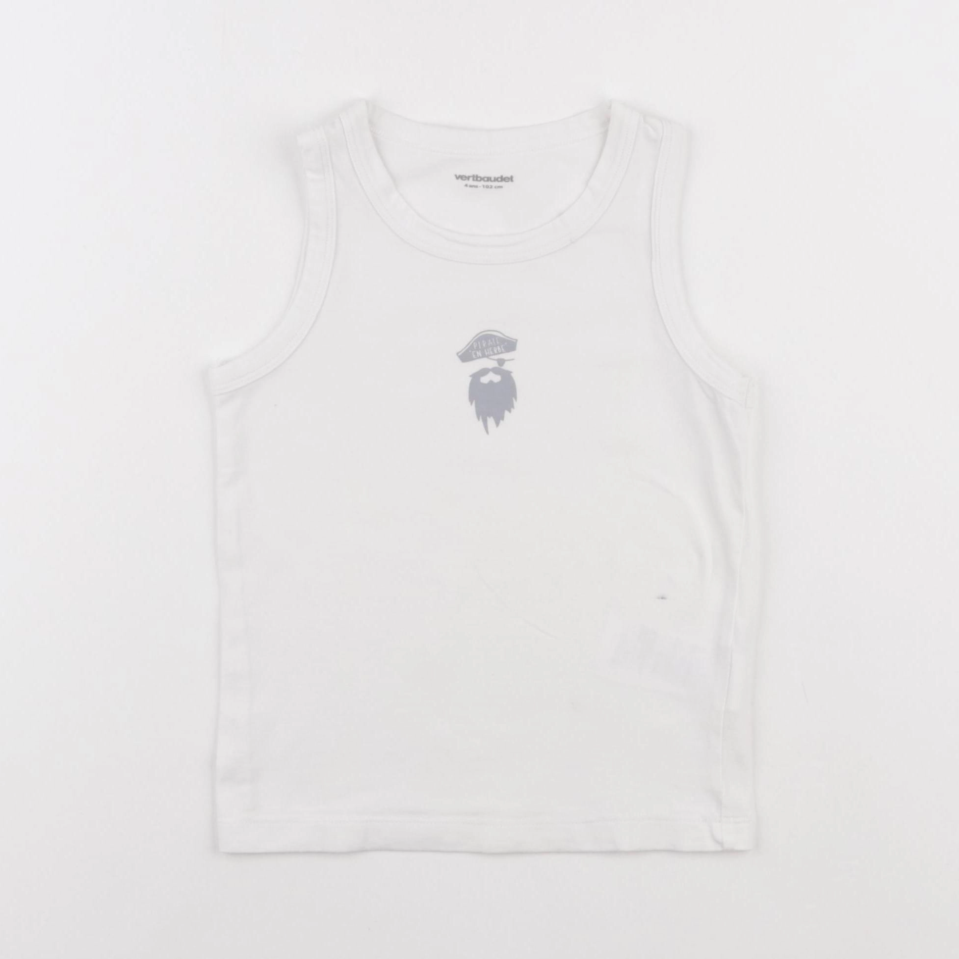 Vertbaudet - débardeur blanc - 4 ans