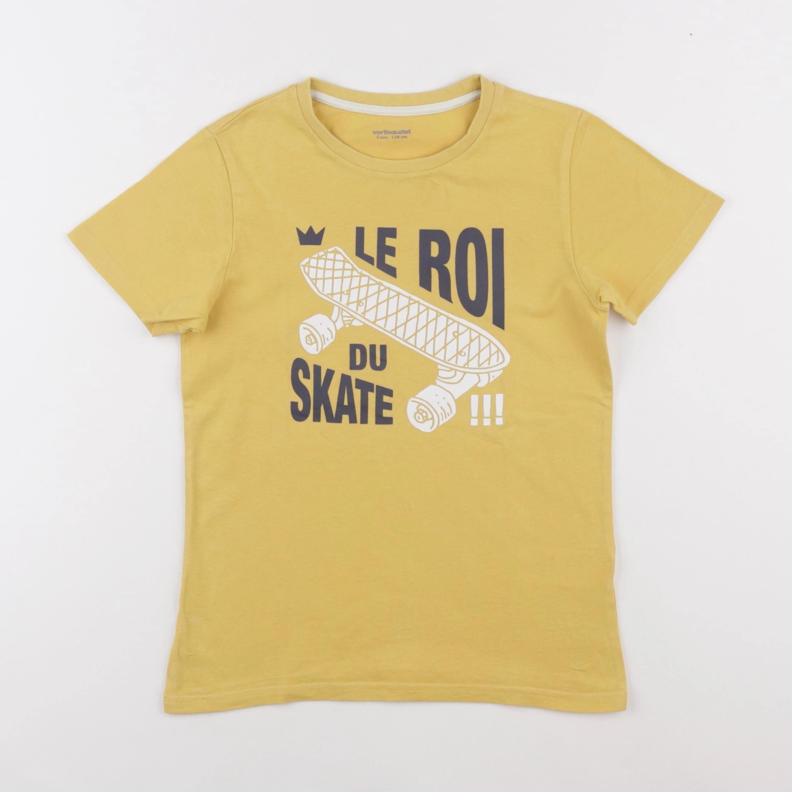 Vertbaudet - tee-shirt jaune - 8 ans