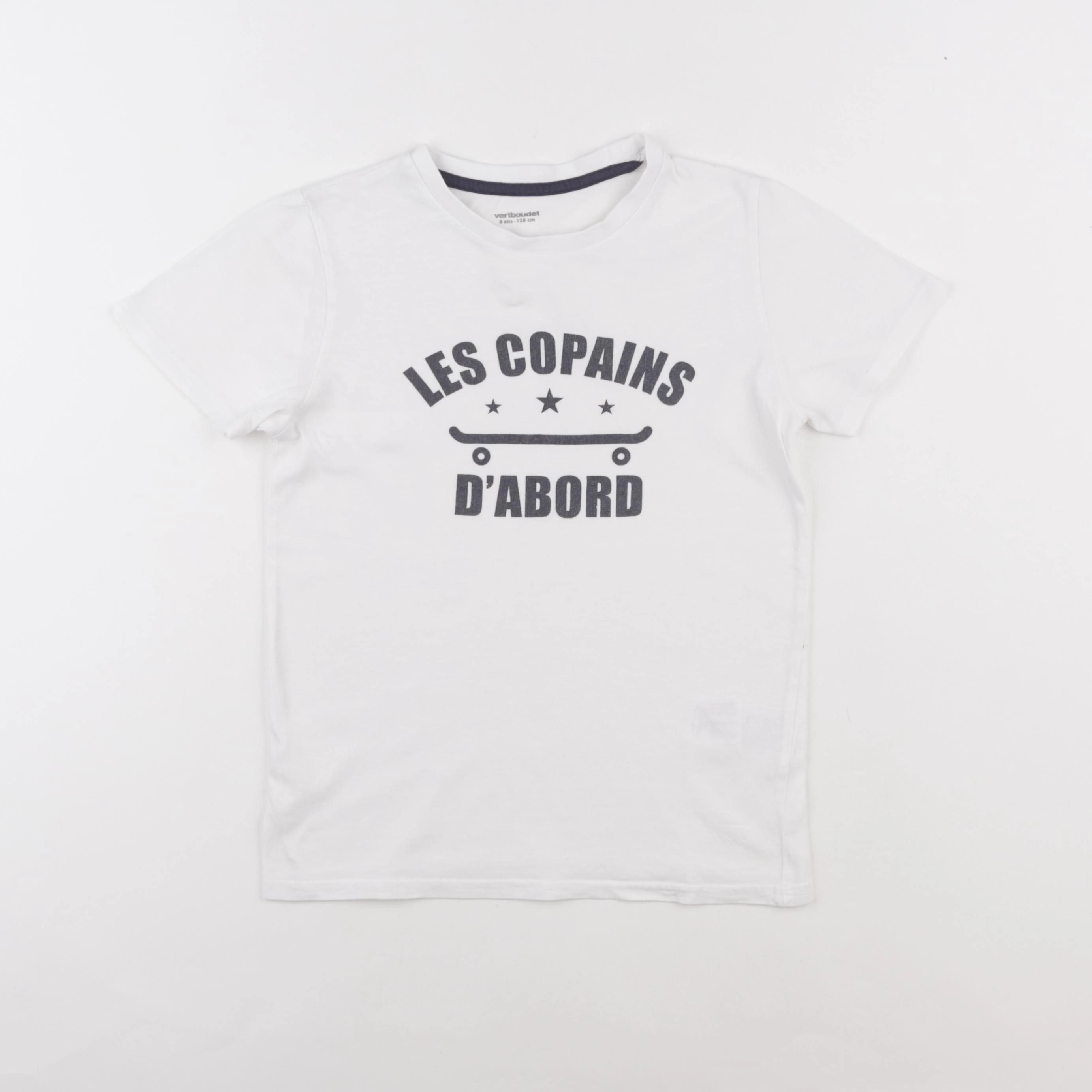 Vertbaudet - tee-shirt blanc - 8 ans