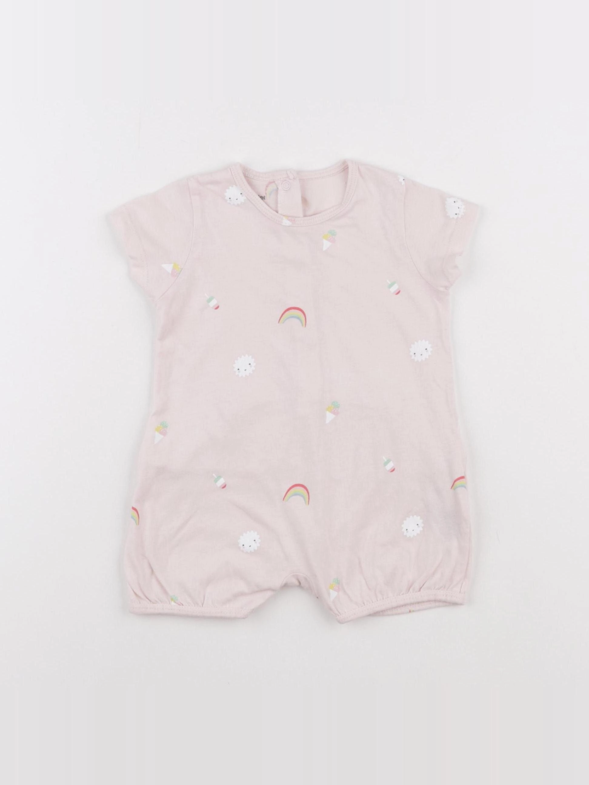 Vertbaudet - pyjama coton rose - 9 mois