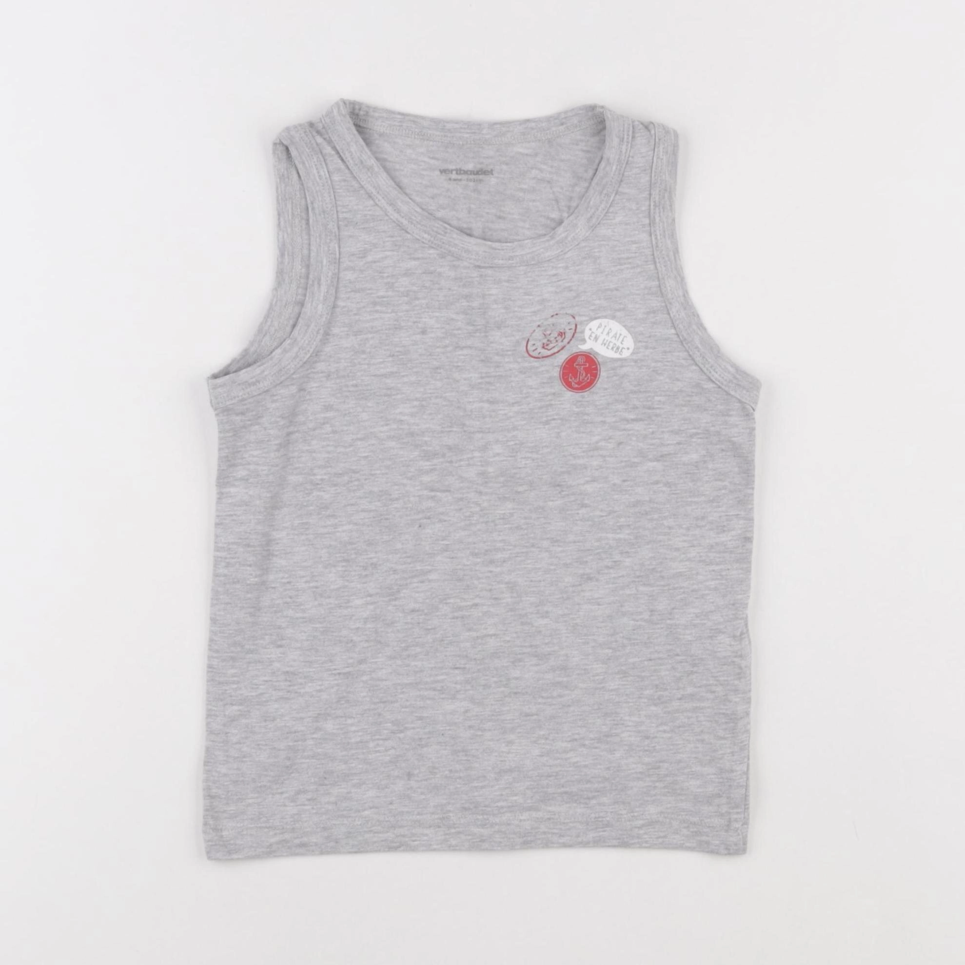 Vertbaudet - maillot de corps gris - 4 ans