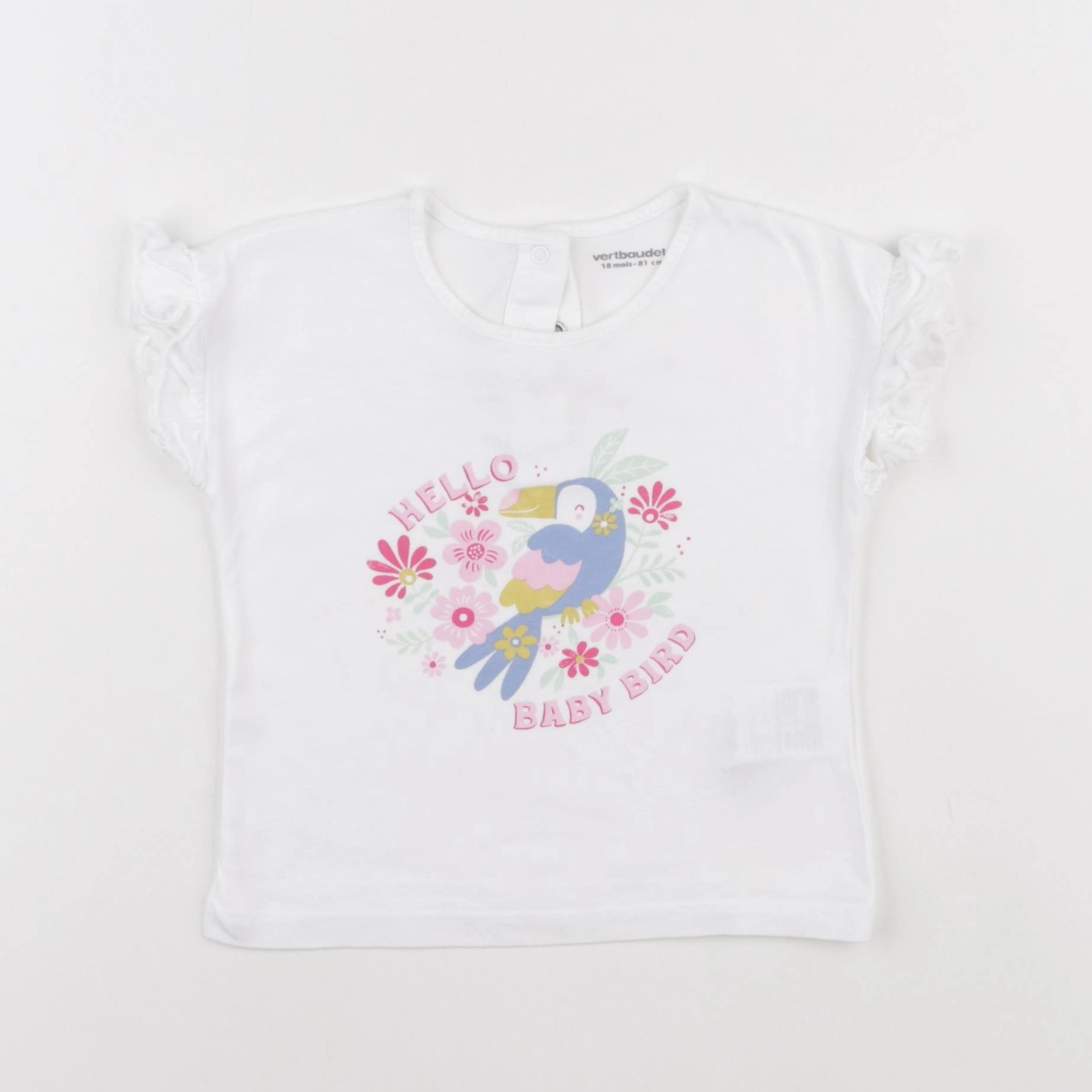 Vertbaudet - tee-shirt blanc - 18 mois
