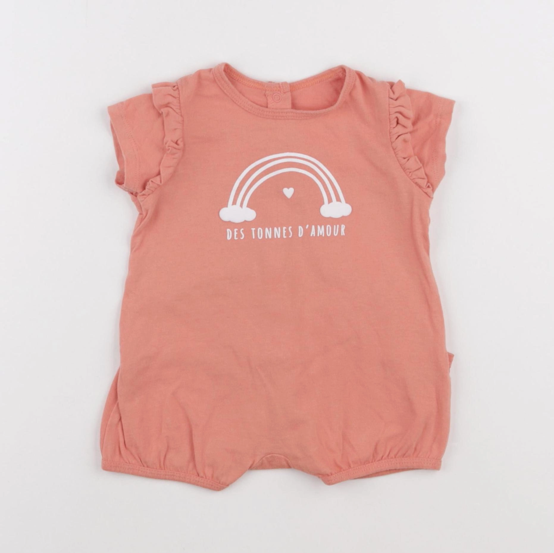 Vertbaudet - pyjama coton orange - 9 mois