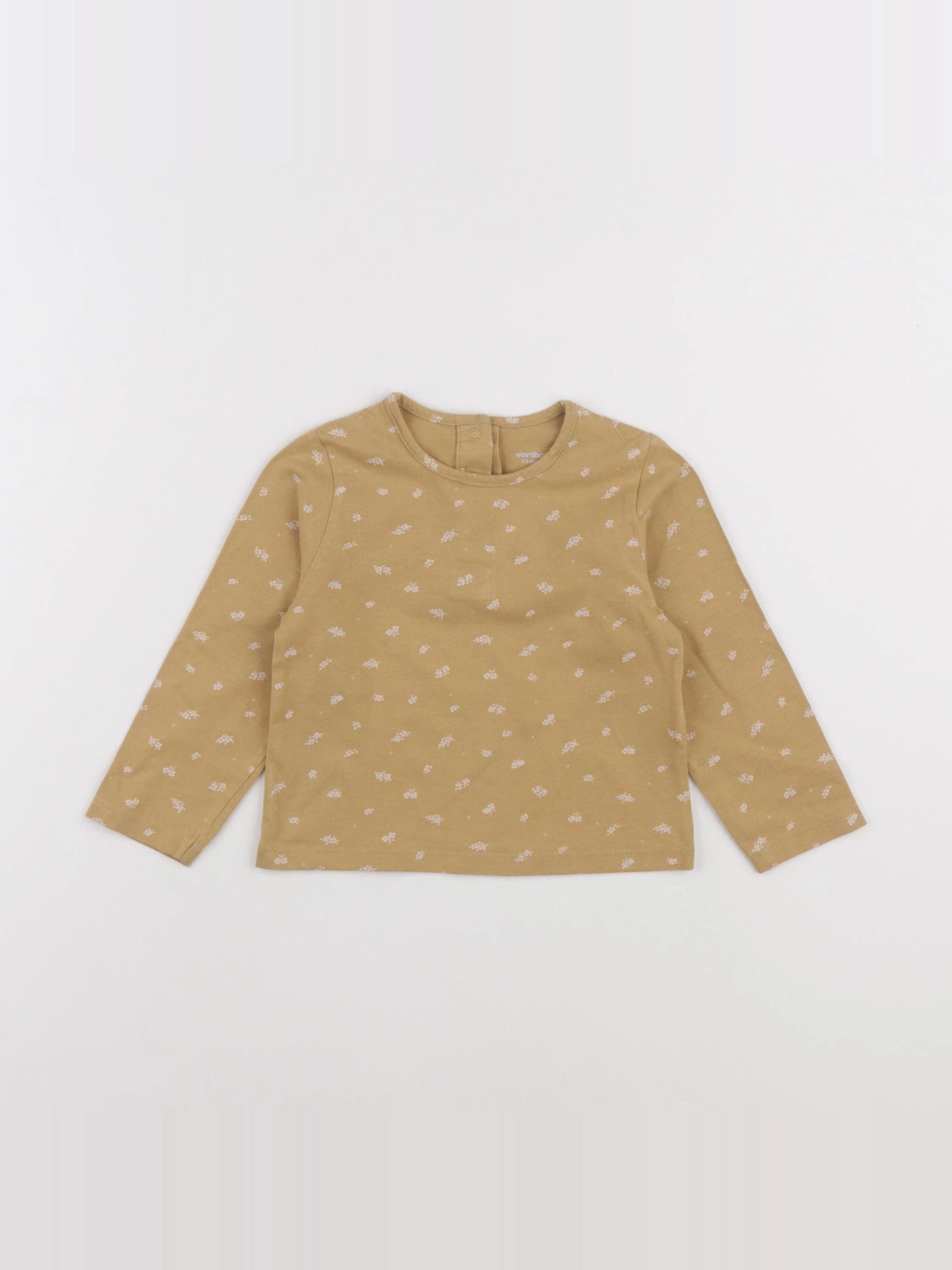Vertbaudet - tee-shirt jaune - 12 mois