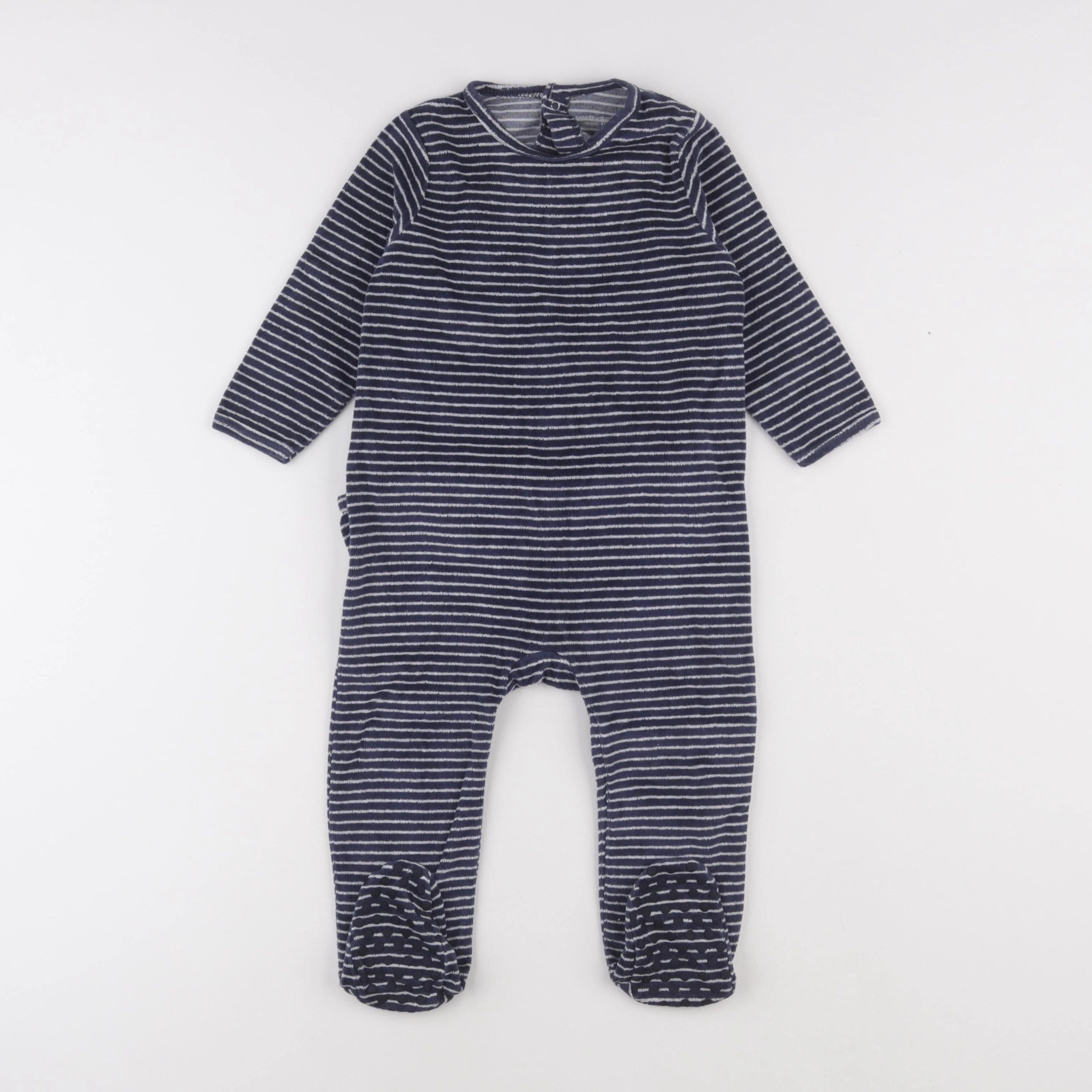 Vertbaudet - pyjama velours bleu - 18 mois