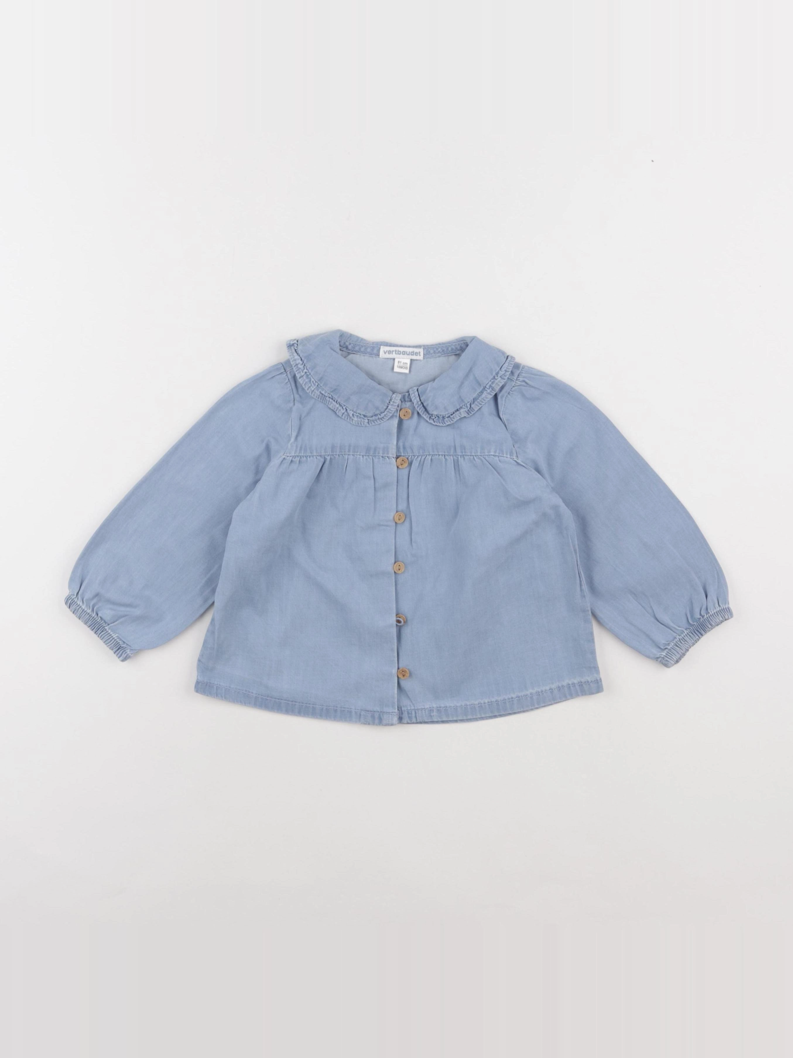 Vertbaudet - blouse bleu - 18 mois