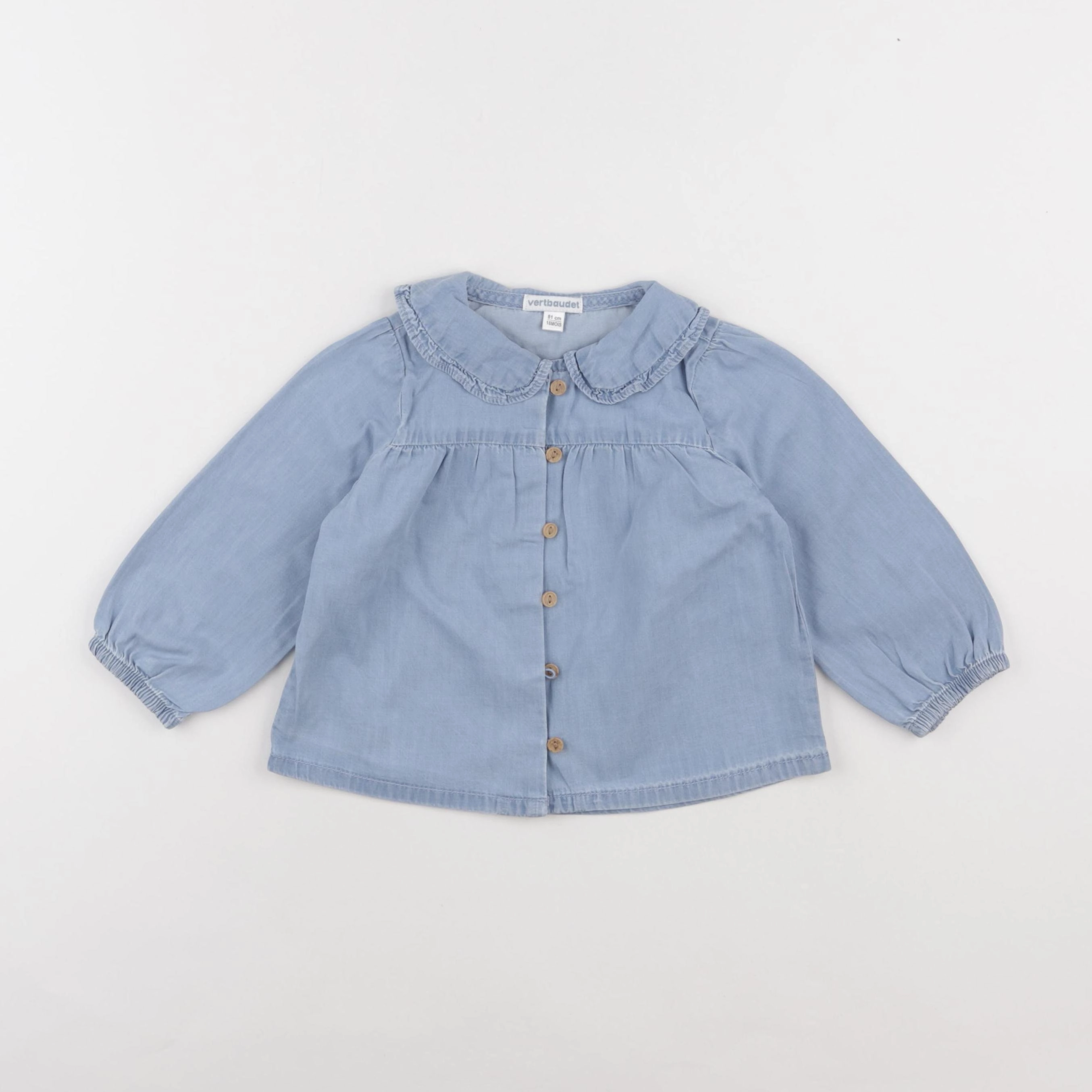 Vertbaudet - blouse bleu - 18 mois