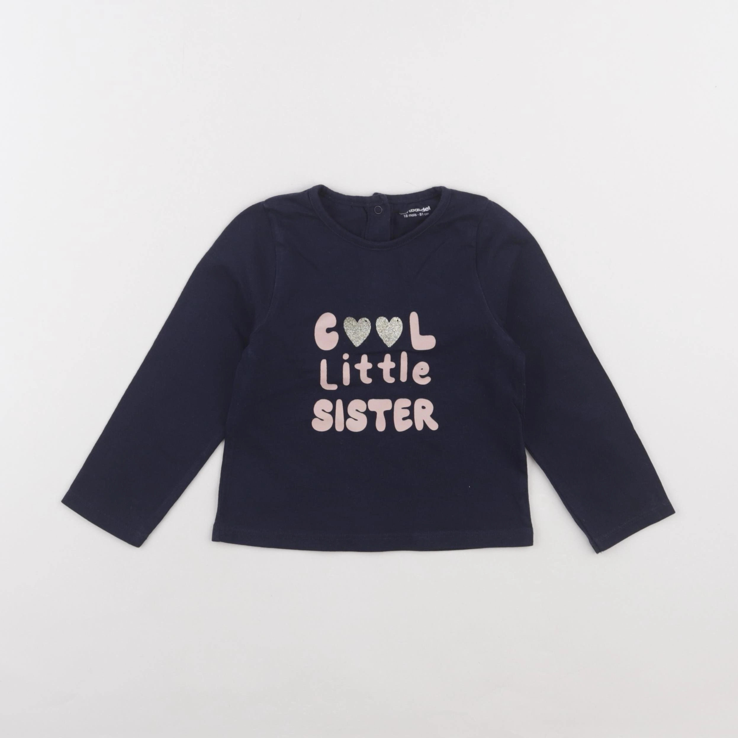 Vertbaudet - tee-shirt bleu - 18 mois