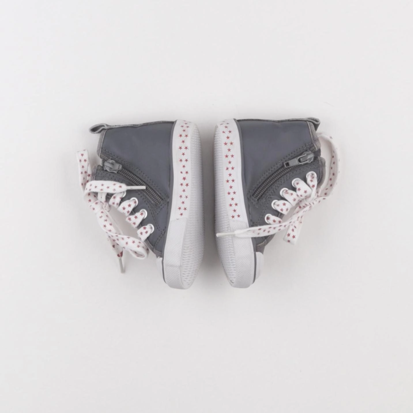 Vertbaudet - tennis à scratch/ lacets gris - pointure 20