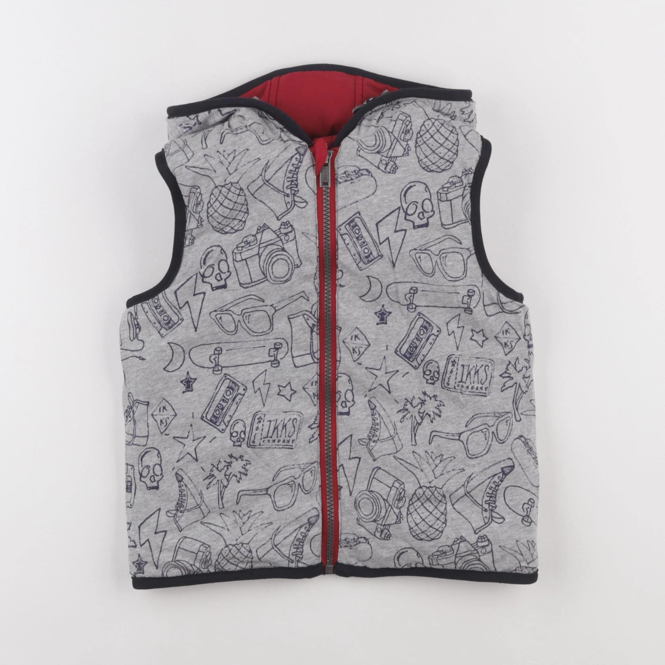 IKKS - doudoune réversible rouge - 8 ans