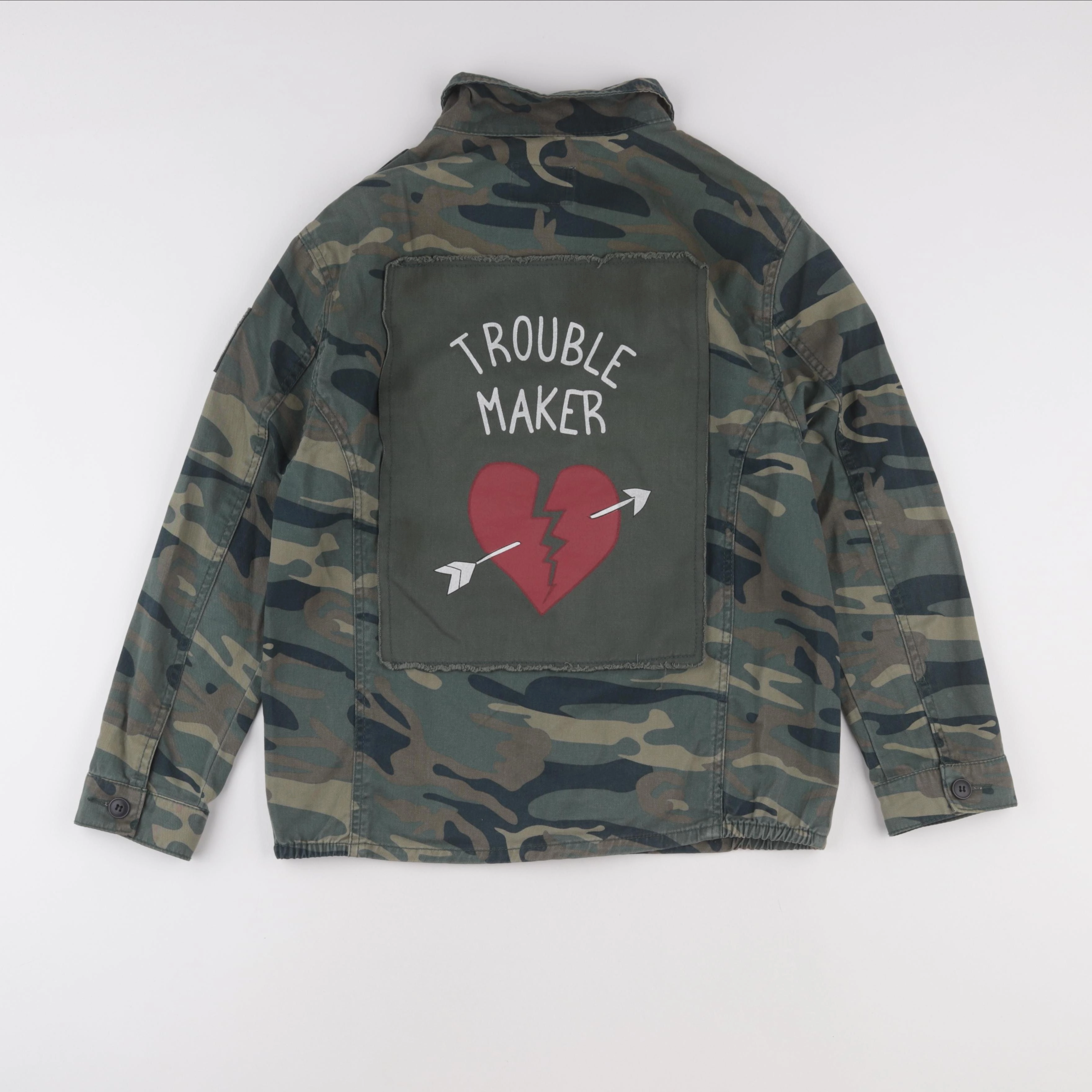 Zara - veste imprimé au dos vert - 13/14 ans