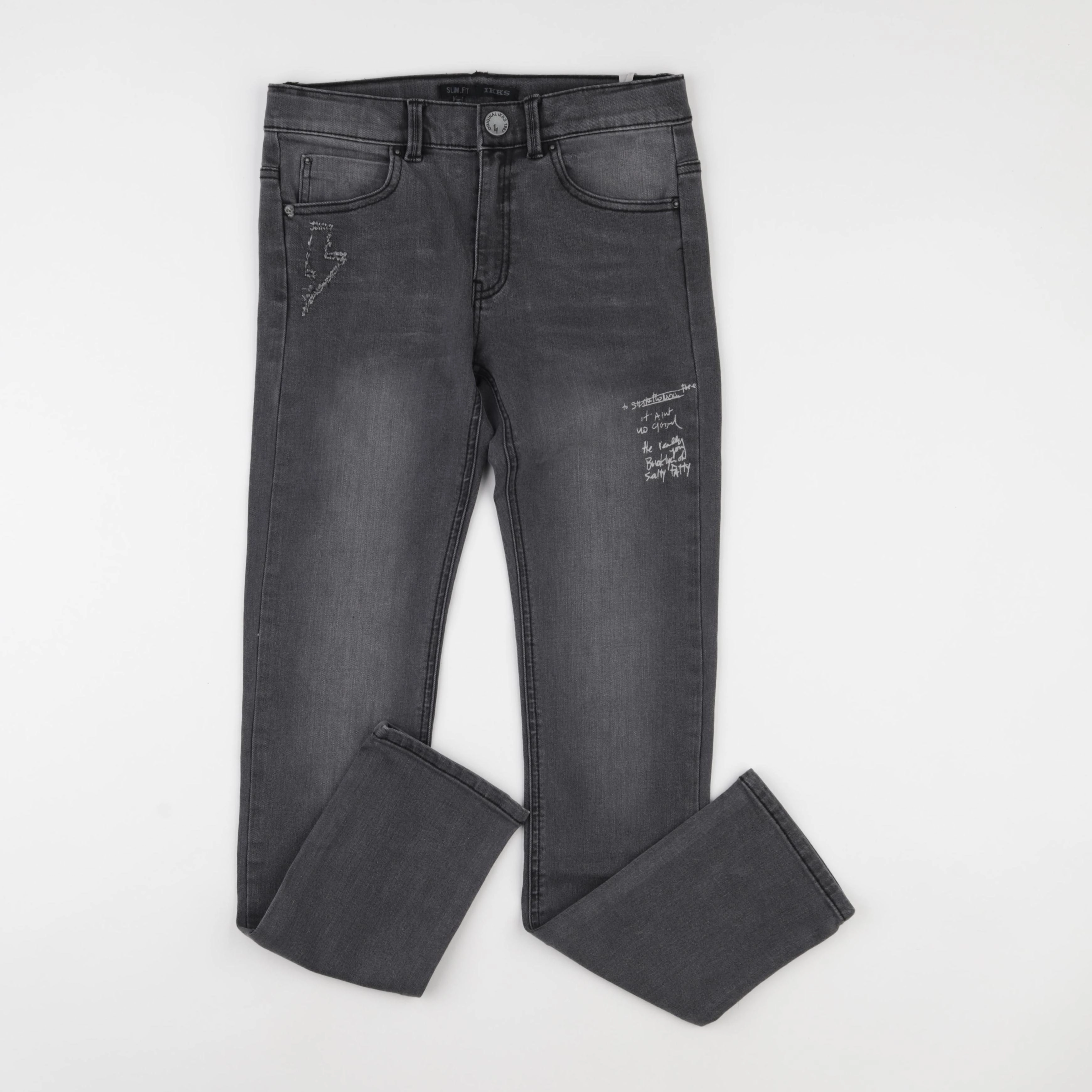 IKKS - jean gris - 12 ans