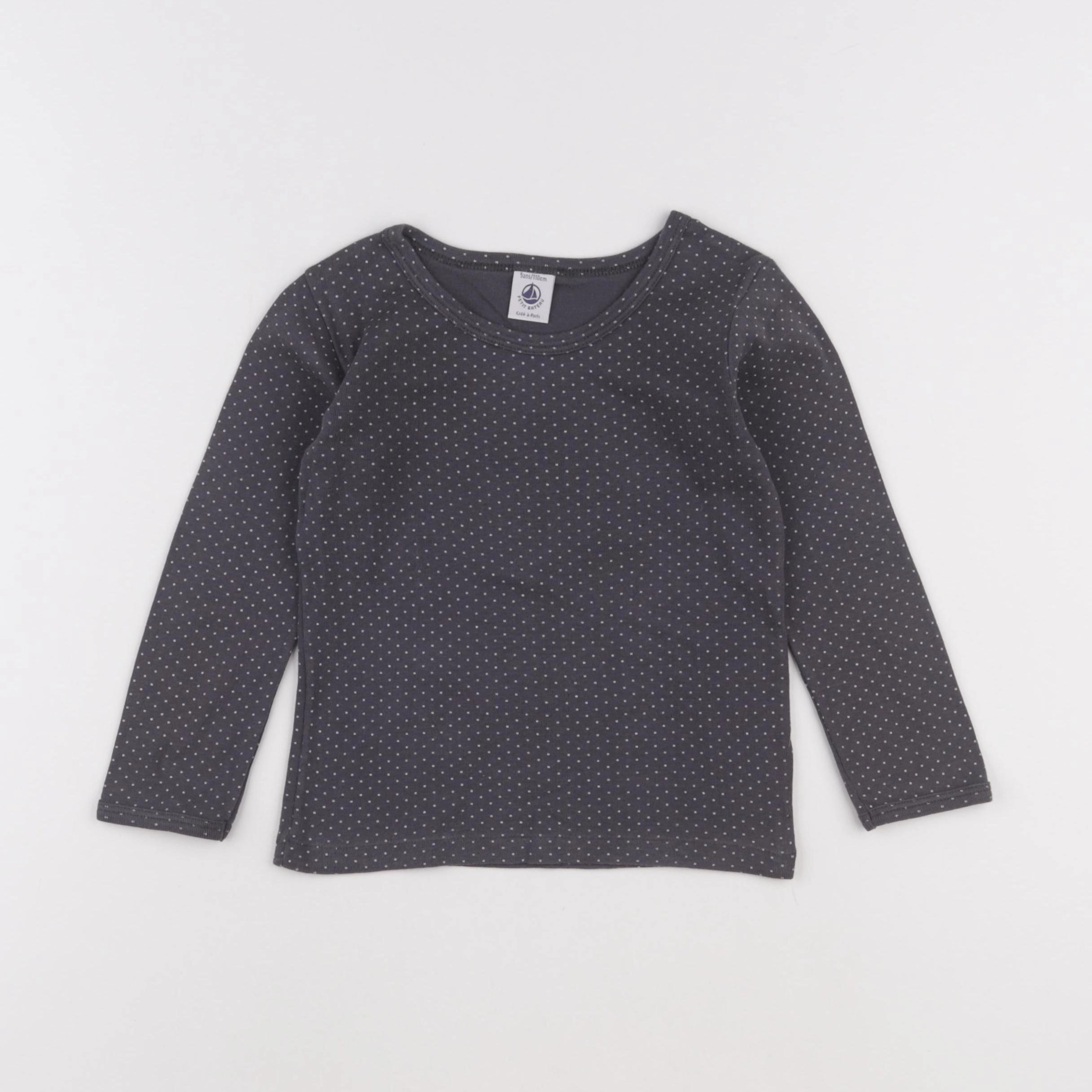 Petit Bateau - maillot de corps gris - 5 ans