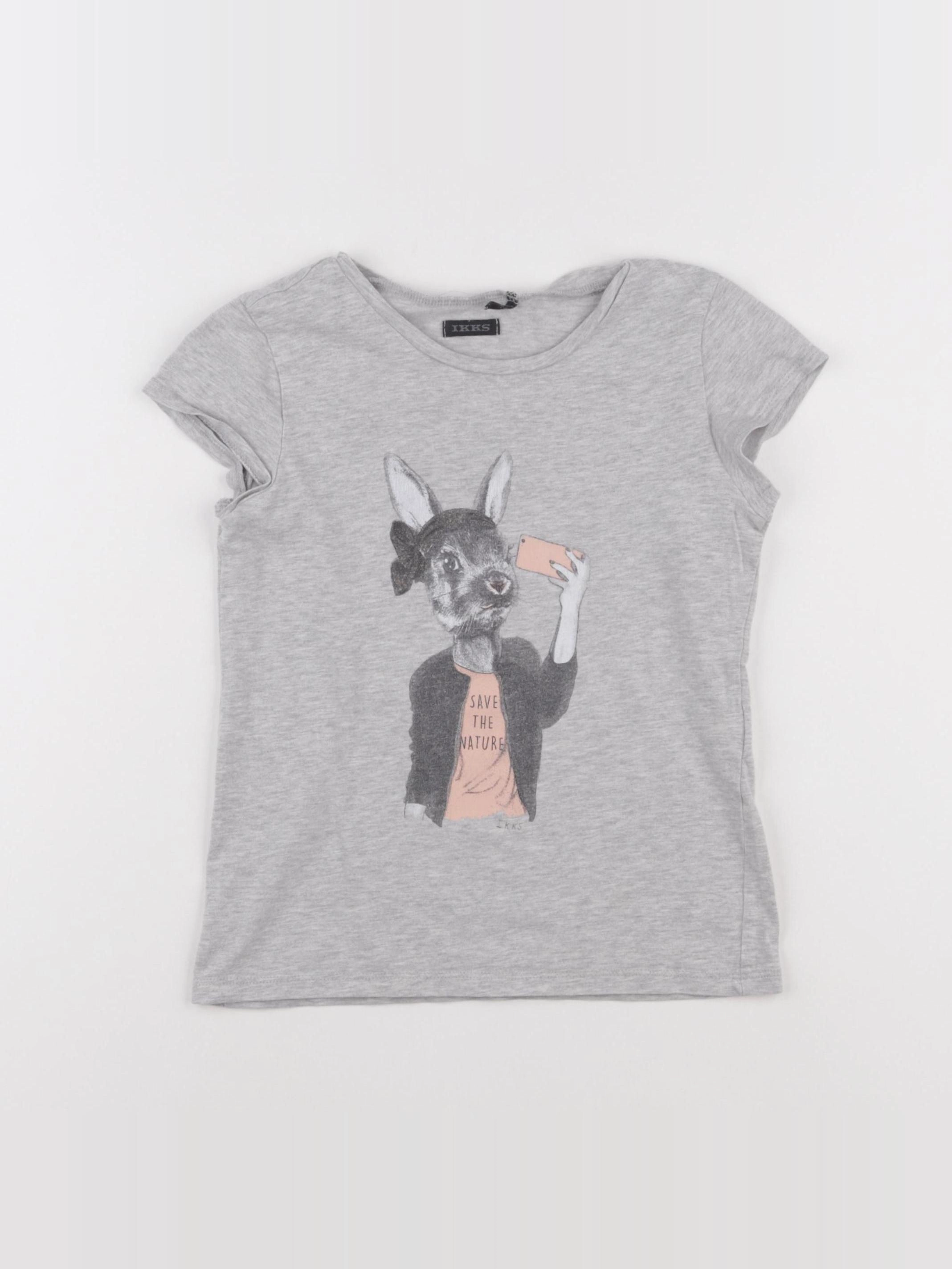 IKKS - tee-shirt gris - 8 ans