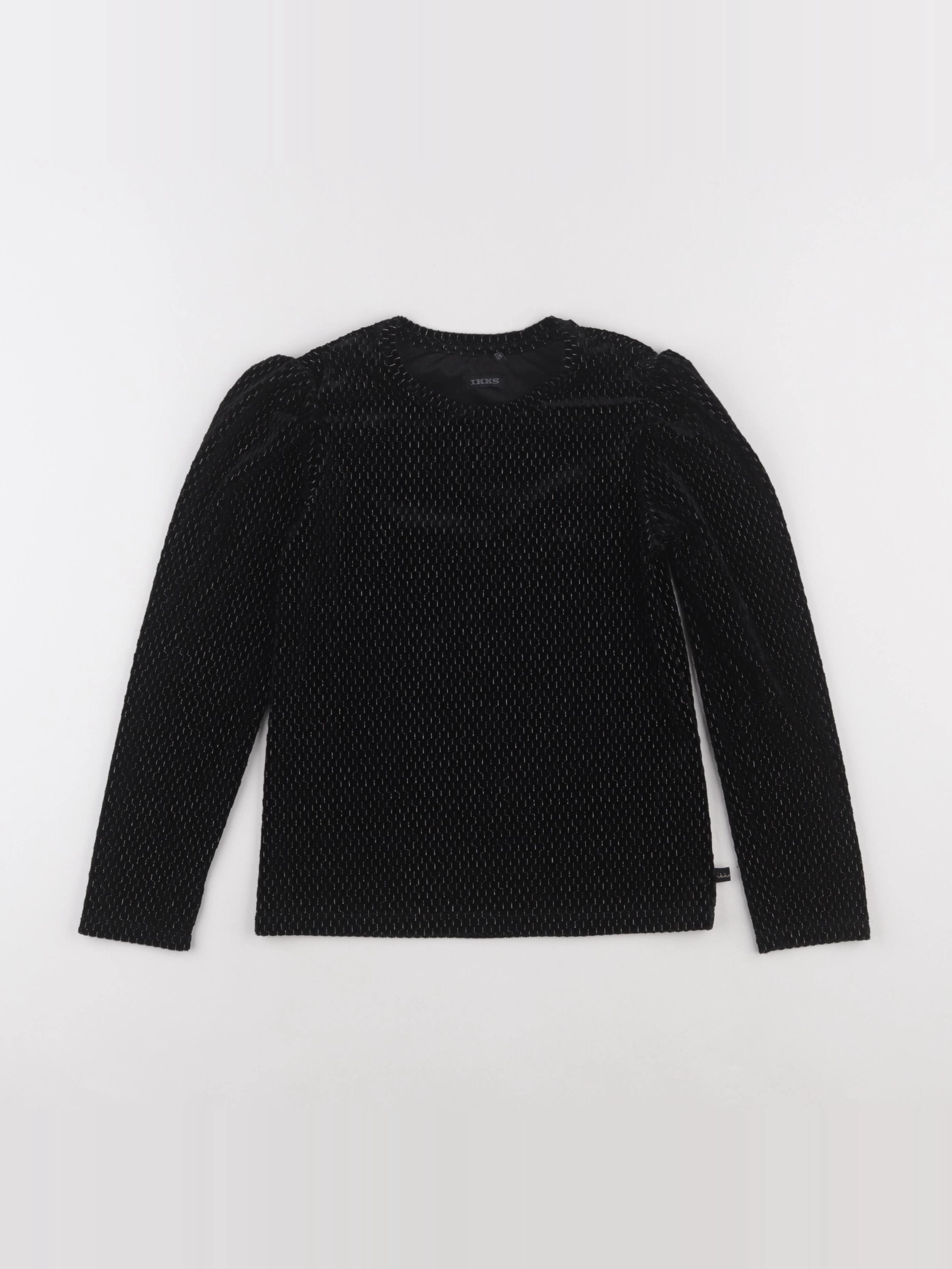 IKKS - tee-shirt noir, argent - 8 ans