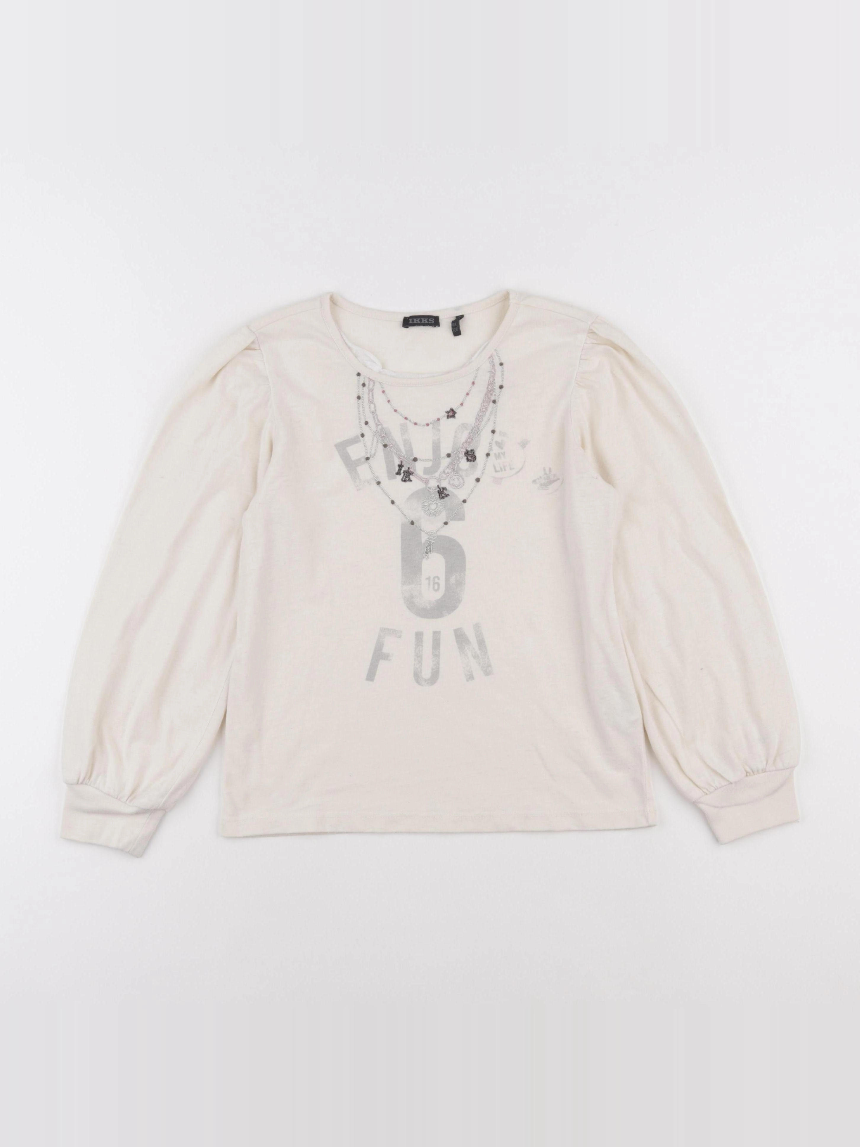 IKKS - tee-shirt blanc - 8 ans