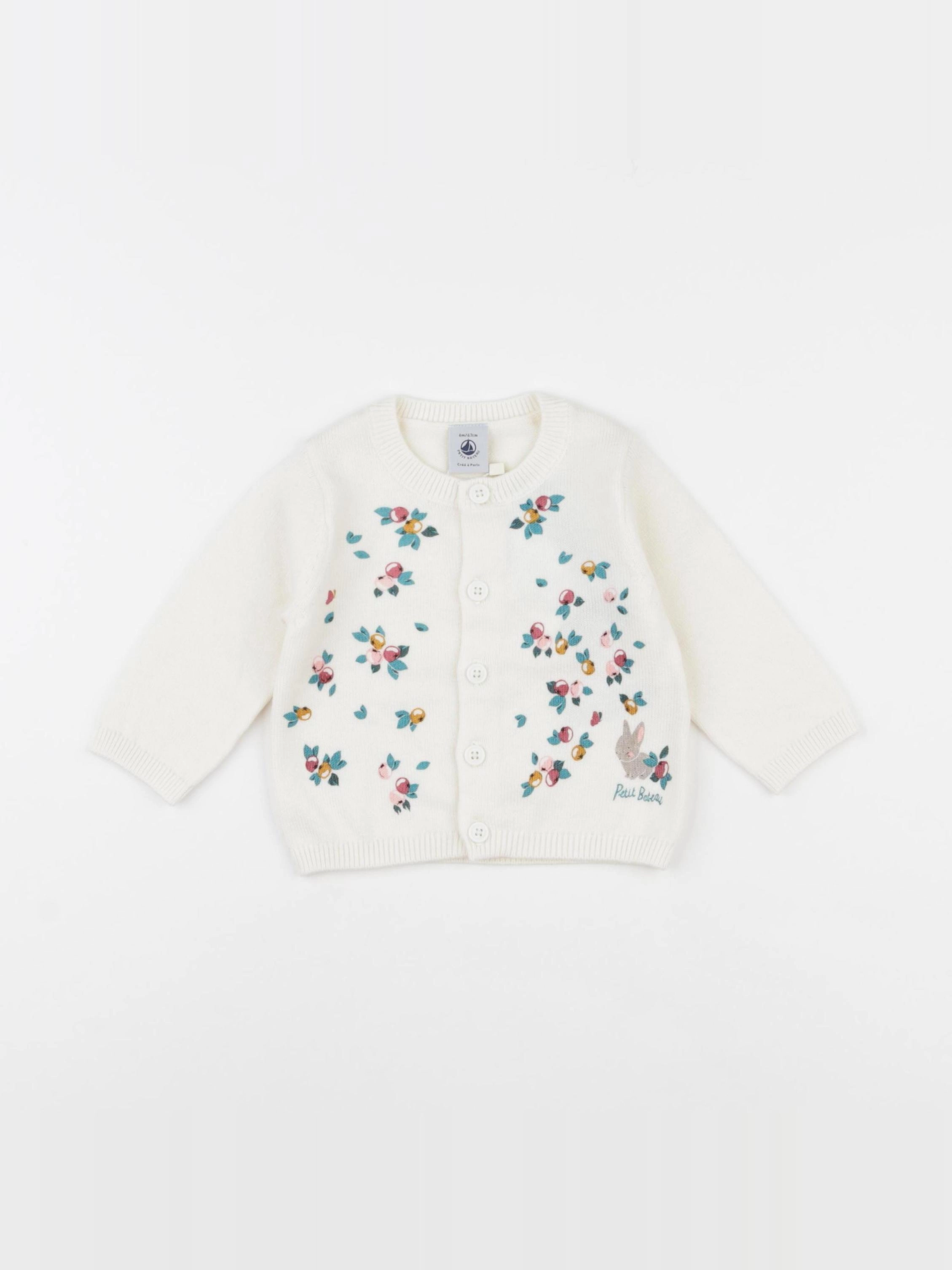 Petit Bateau - gilet beige - 6 mois