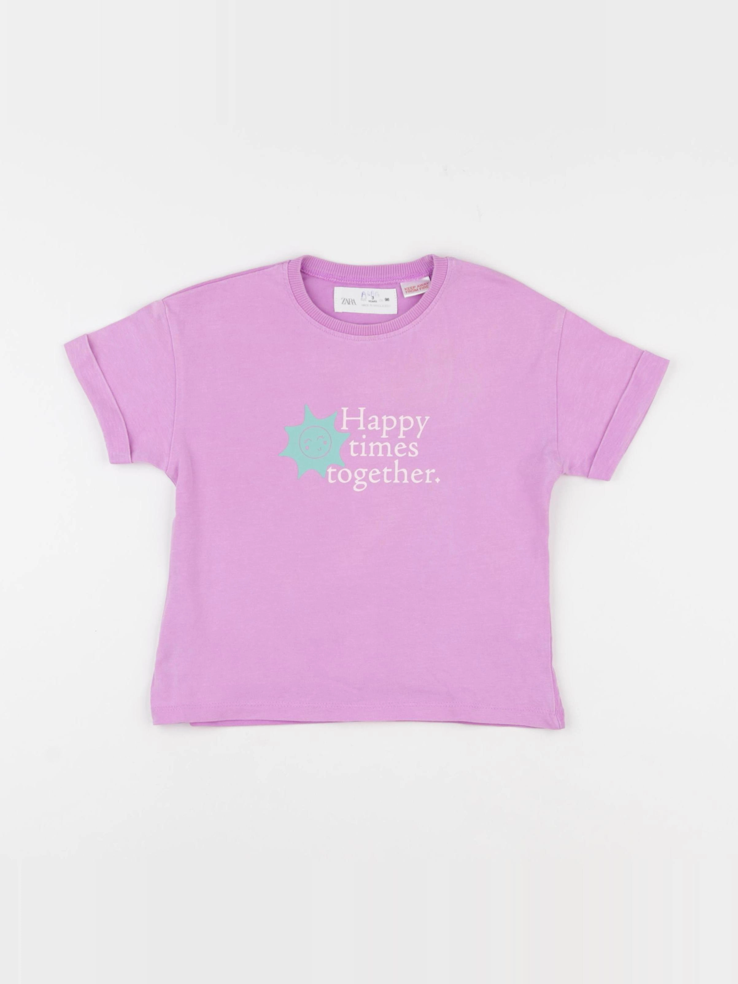 Zara - tee-shirt violet - 3 ans