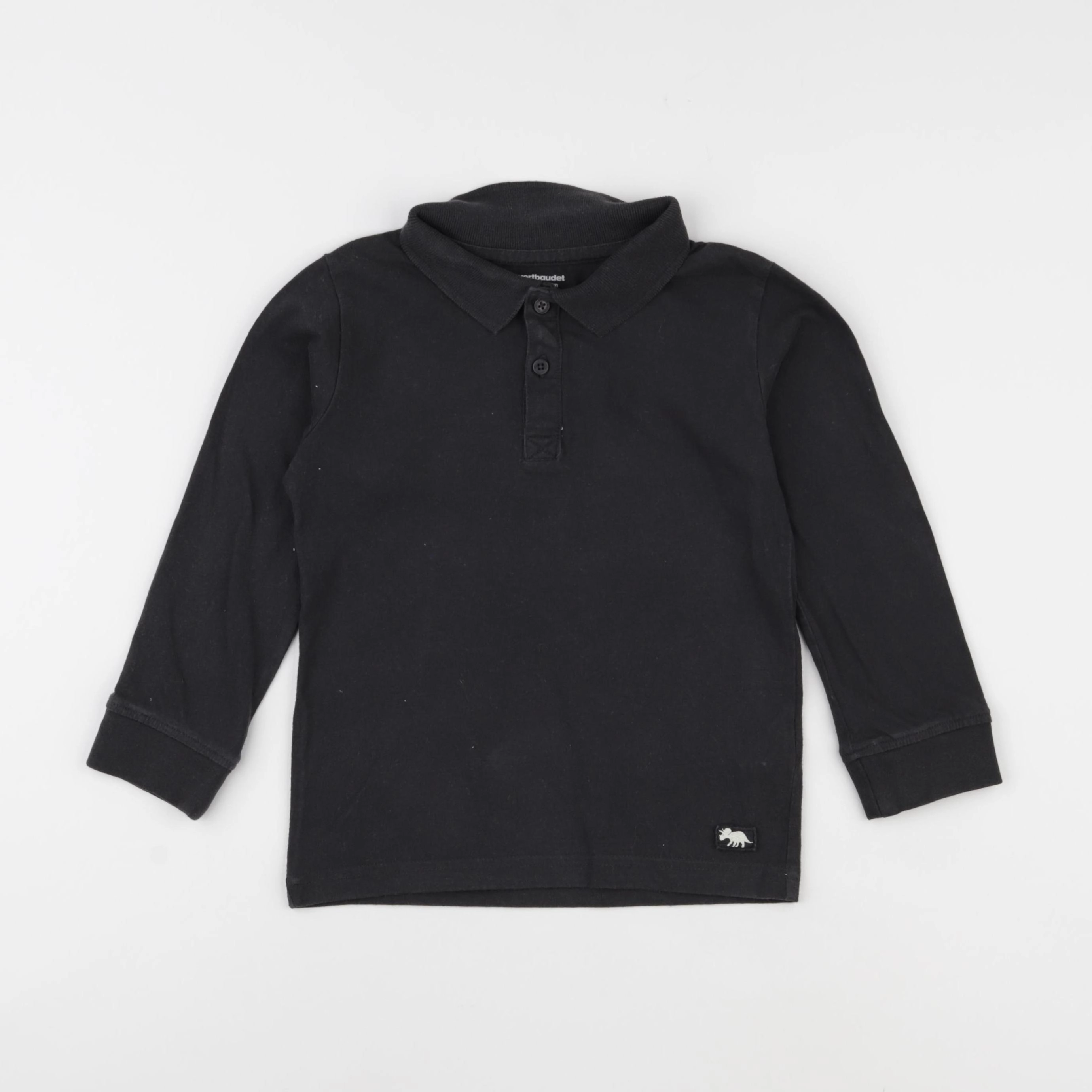 Vertbaudet - polo noir - 6 ans