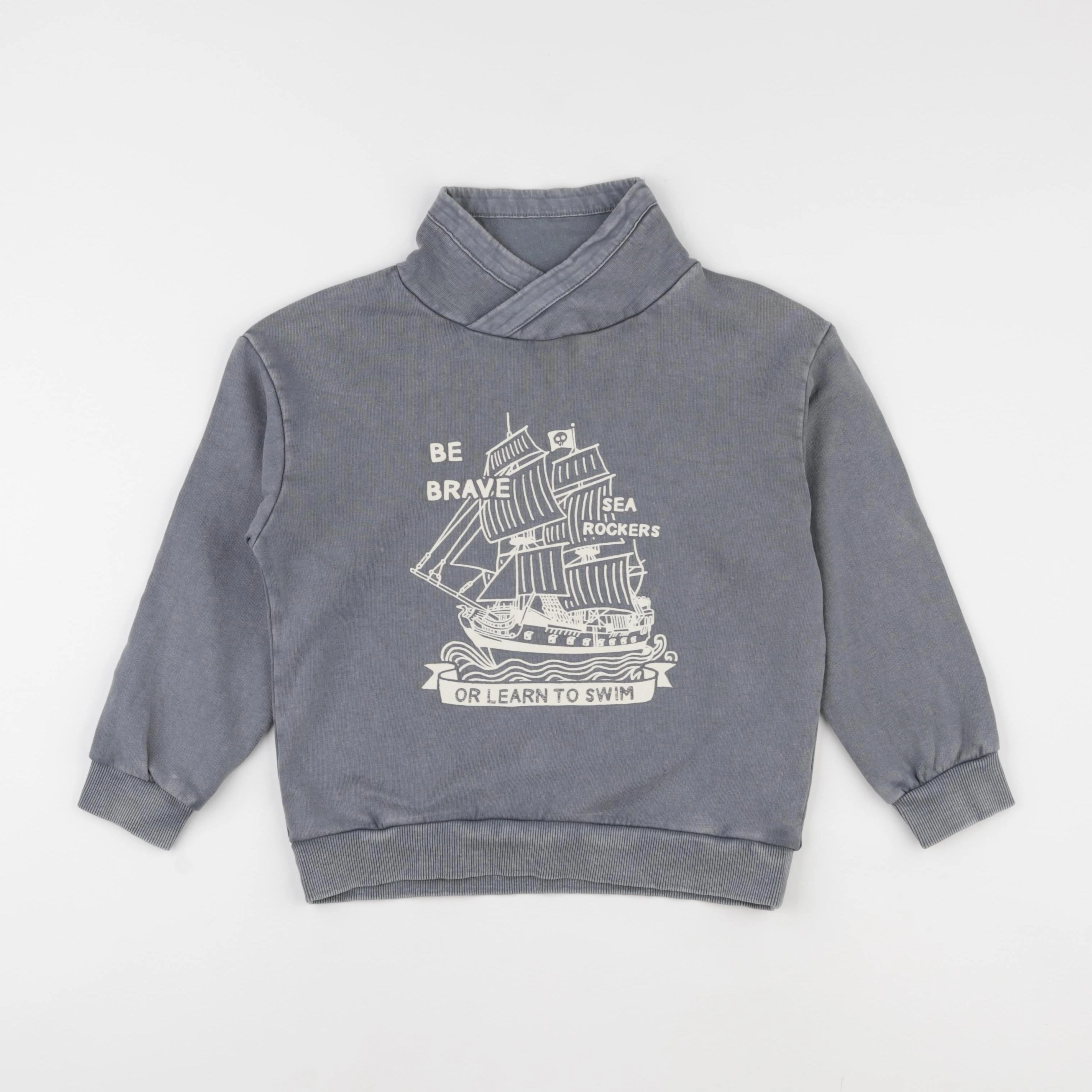 Vertbaudet - sweat gris - 6 ans
