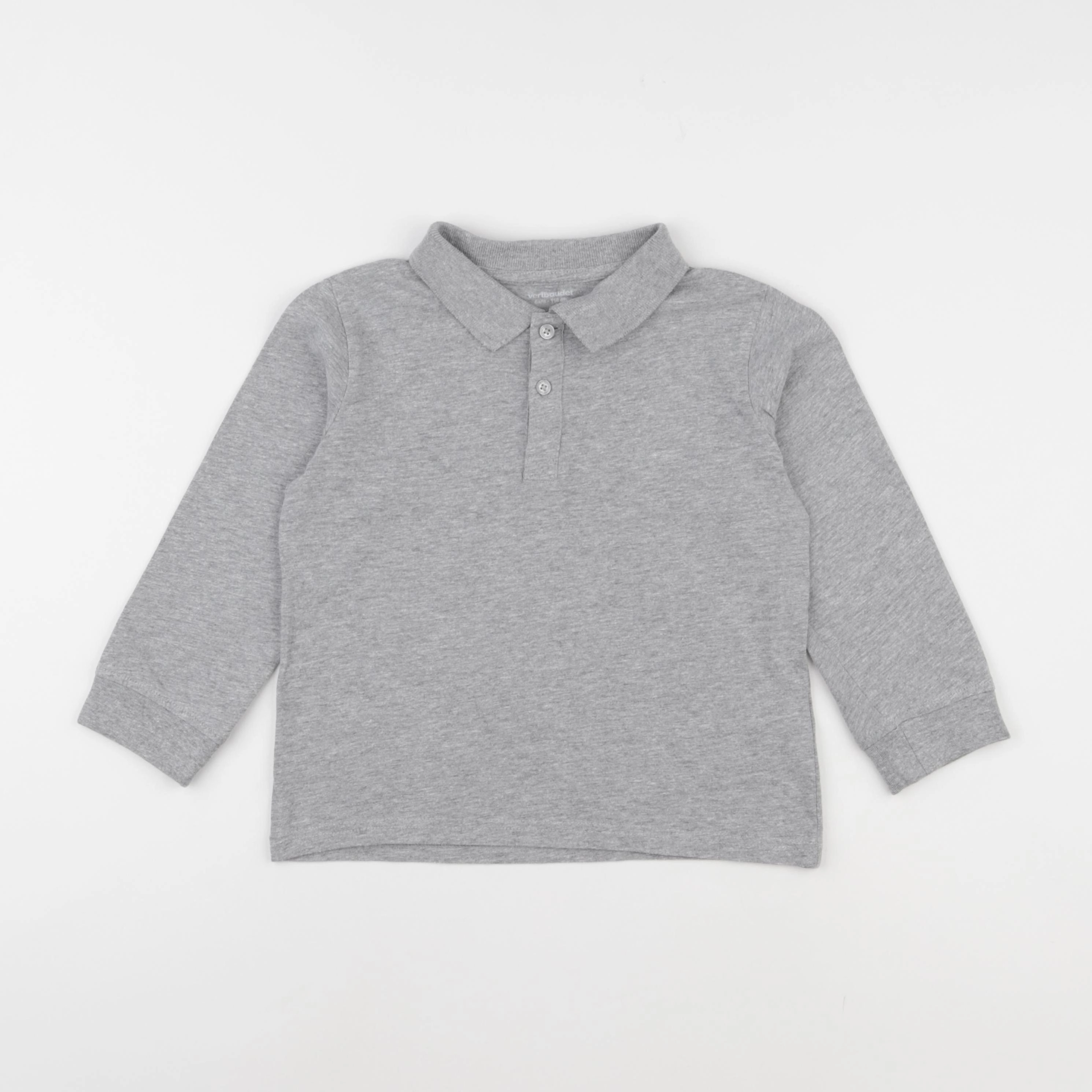 Vertbaudet - polo gris - 6 ans